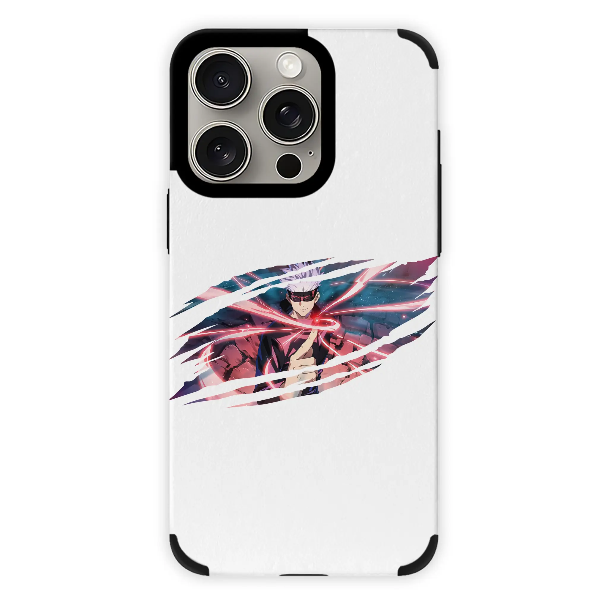 呪術廻戦 グッズ,五条 悟 - IPhone15ProMax対応 ・ PUレザースマホケース ・ 耐衝撃 ・ 黄変防止 ・ 360度全面保護 ・ 柔らか手触り ・ 3D立体ボタン