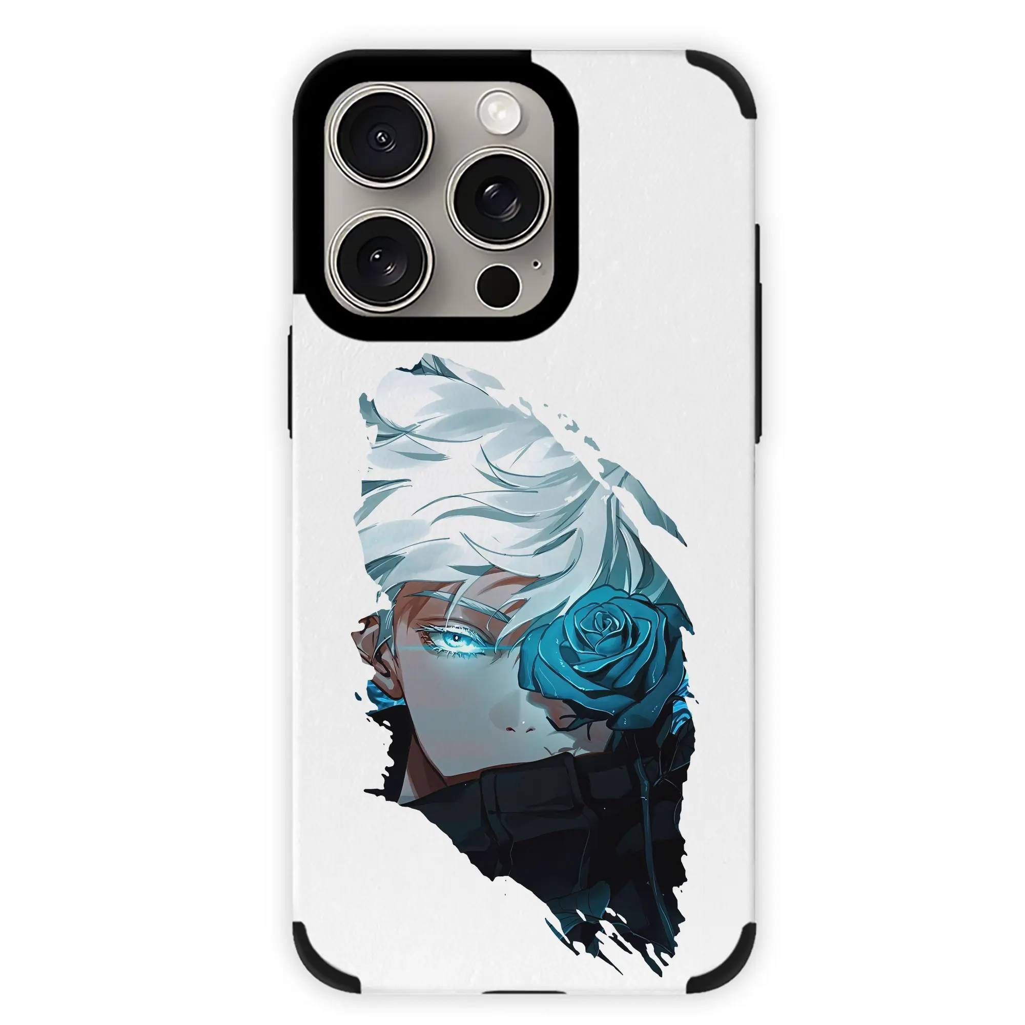 呪術廻戦 グッズ,五条 悟 - IPhone15ProMax対応 ・ PUレザースマホケース ・ 耐衝撃 ・ 黄変防止 ・ 360度全面保護 ・ 柔らか手触り ・ 3D立体ボタン