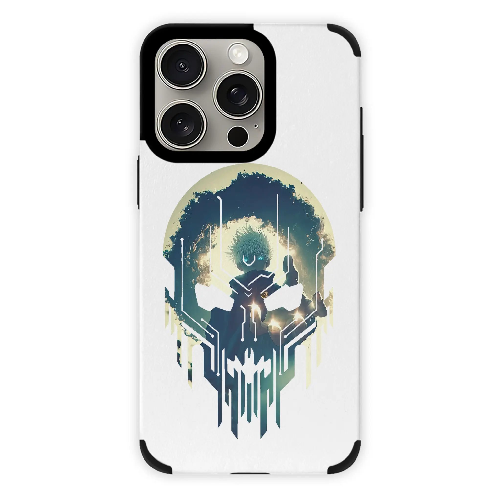 呪術廻戦 グッズ,五条 悟 - IPhone15ProMax対応 ・ PUレザースマホケース ・ 耐衝撃 ・ 黄変防止 ・ 360度全面保護 ・ 柔らか手触り ・ 3D立体ボタン