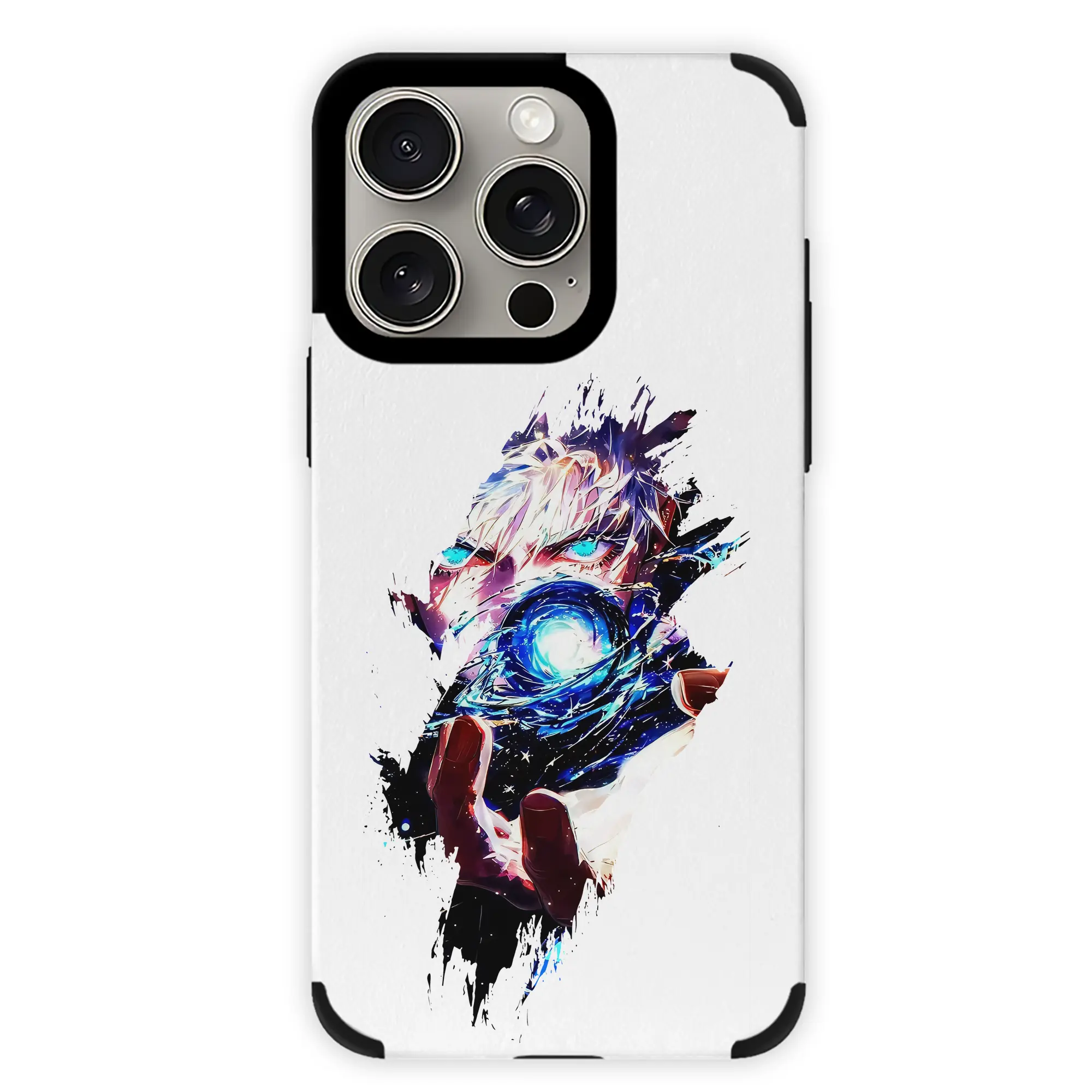 呪術廻戦 グッズ,五条 悟 - IPhone15ProMax対応 ・ PUレザースマホケース ・ 耐衝撃 ・ 黄変防止 ・ 360度全面保護 ・ 柔らか手触り ・ 3D立体ボタン