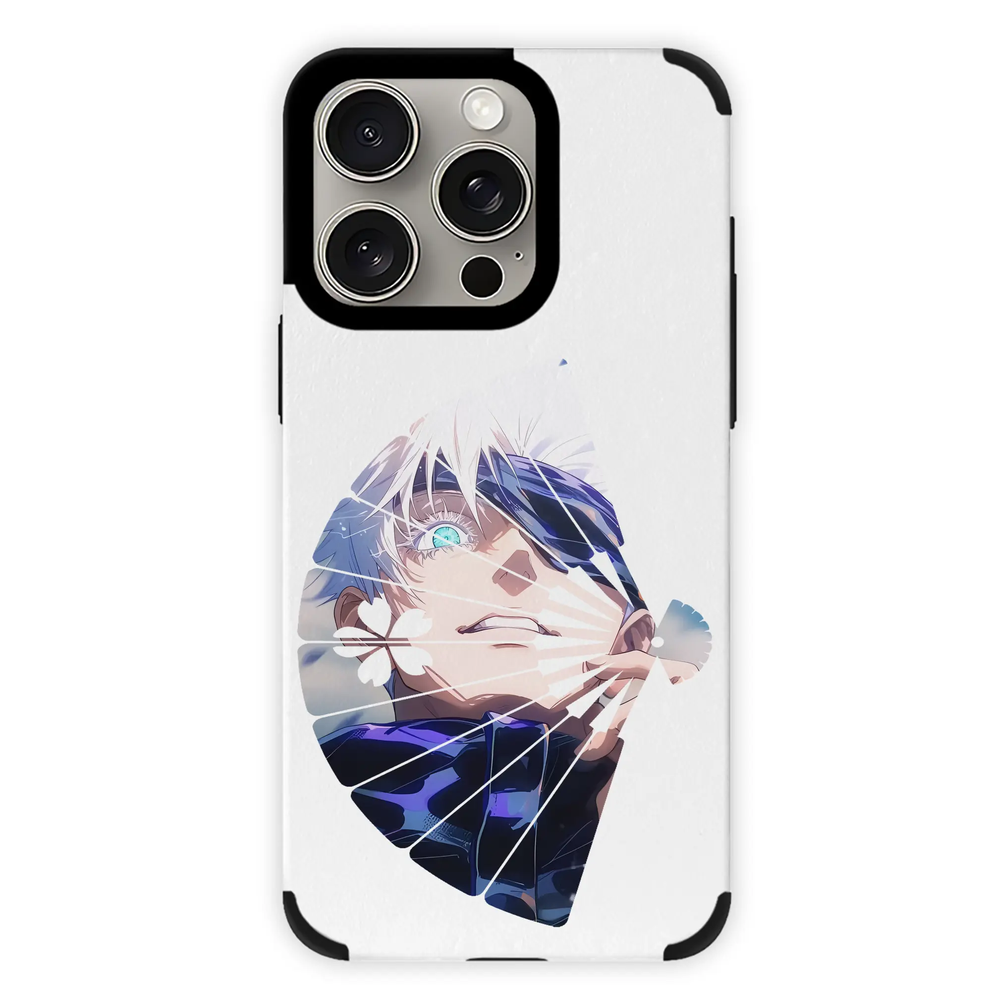 呪術廻戦 グッズ,五条 悟 - IPhone15ProMax対応 ・ PUレザースマホケース ・ 耐衝撃 ・ 黄変防止 ・ 360度全面保護 ・ 柔らか手触り ・ 3D立体ボタン