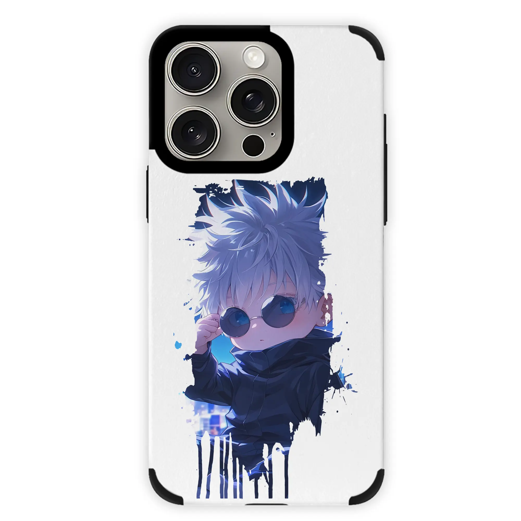 呪術廻戦 グッズ,五条 悟 - IPhone15ProMax対応 ・ PUレザースマホケース ・ 耐衝撃 ・ 黄変防止 ・ 360度全面保護 ・ 柔らか手触り ・ 3D立体ボタン