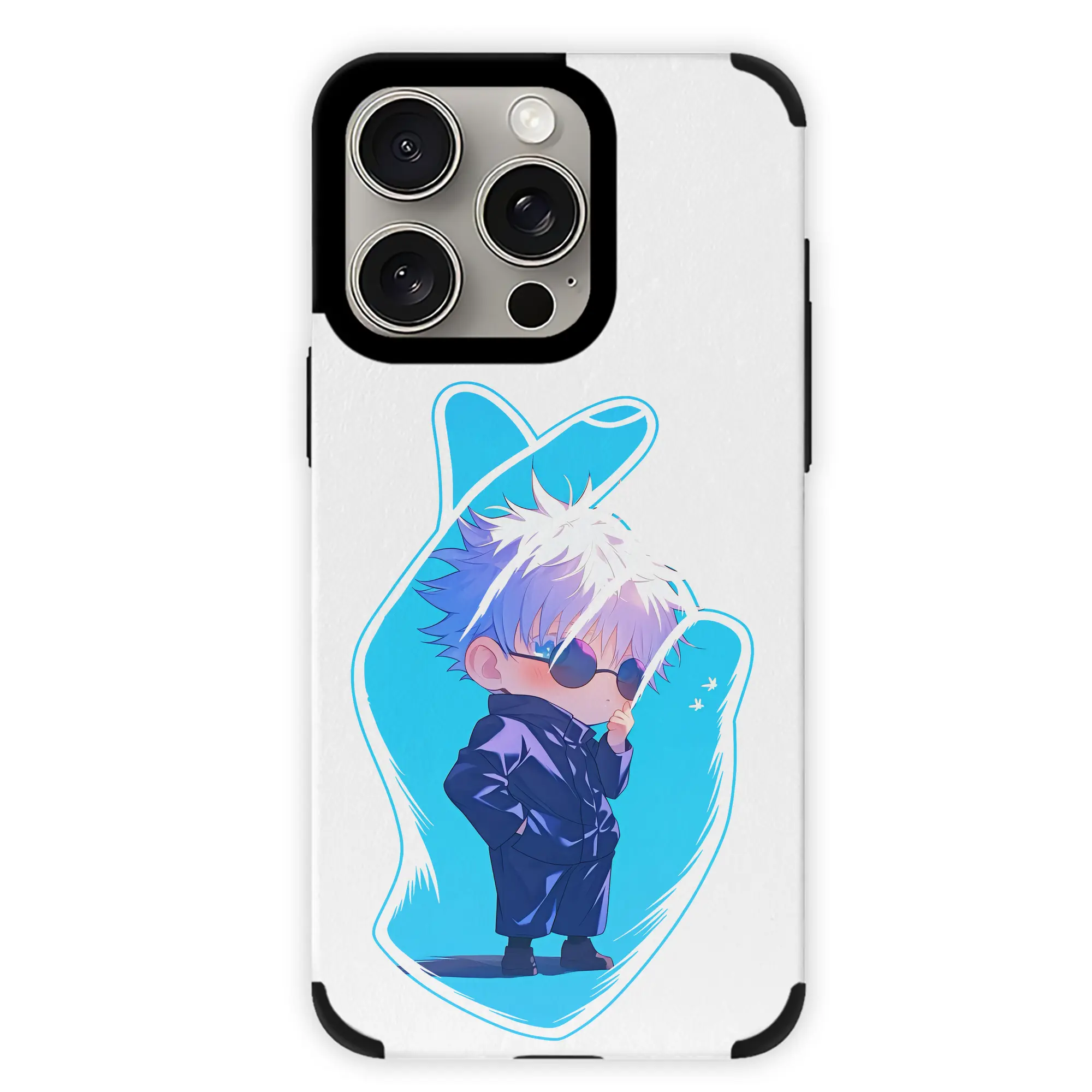 呪術廻戦 グッズ,五条 悟 - IPhone15ProMax対応 ・ PUレザースマホケース ・ 耐衝撃 ・ 黄変防止 ・ 360度全面保護 ・ 柔らか手触り ・ 3D立体ボタン