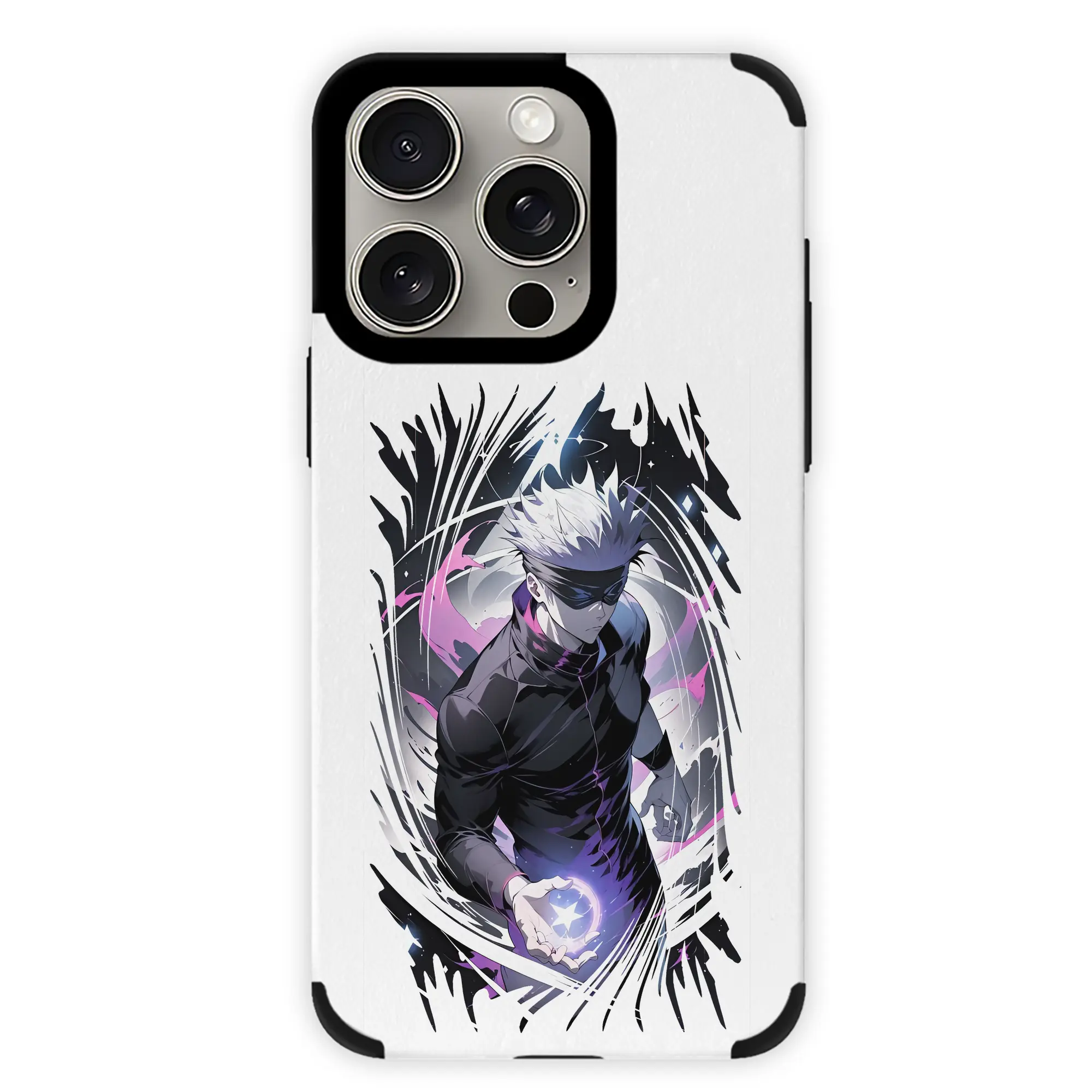 呪術廻戦 グッズ,五条 悟 - IPhone15ProMax対応 ・ PUレザースマホケース ・ 耐衝撃 ・ 黄変防止 ・ 360度全面保護 ・ 柔らか手触り ・ 3D立体ボタン