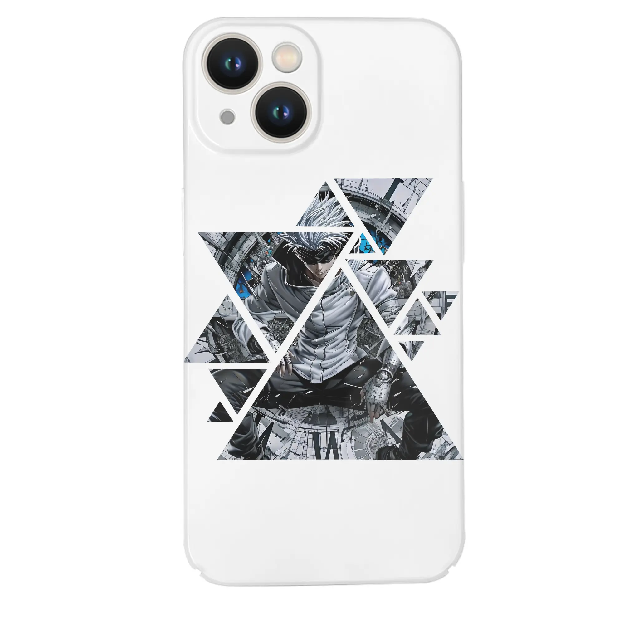 呪術廻戦 グッズ,五条 悟 - IPhone 14シリーズ対応 ・ ハードケース ・ 衝撃吸収 ・ 360度密着 ・ カメラ保護 ・ 高品質プラスチック ・ 快適操作