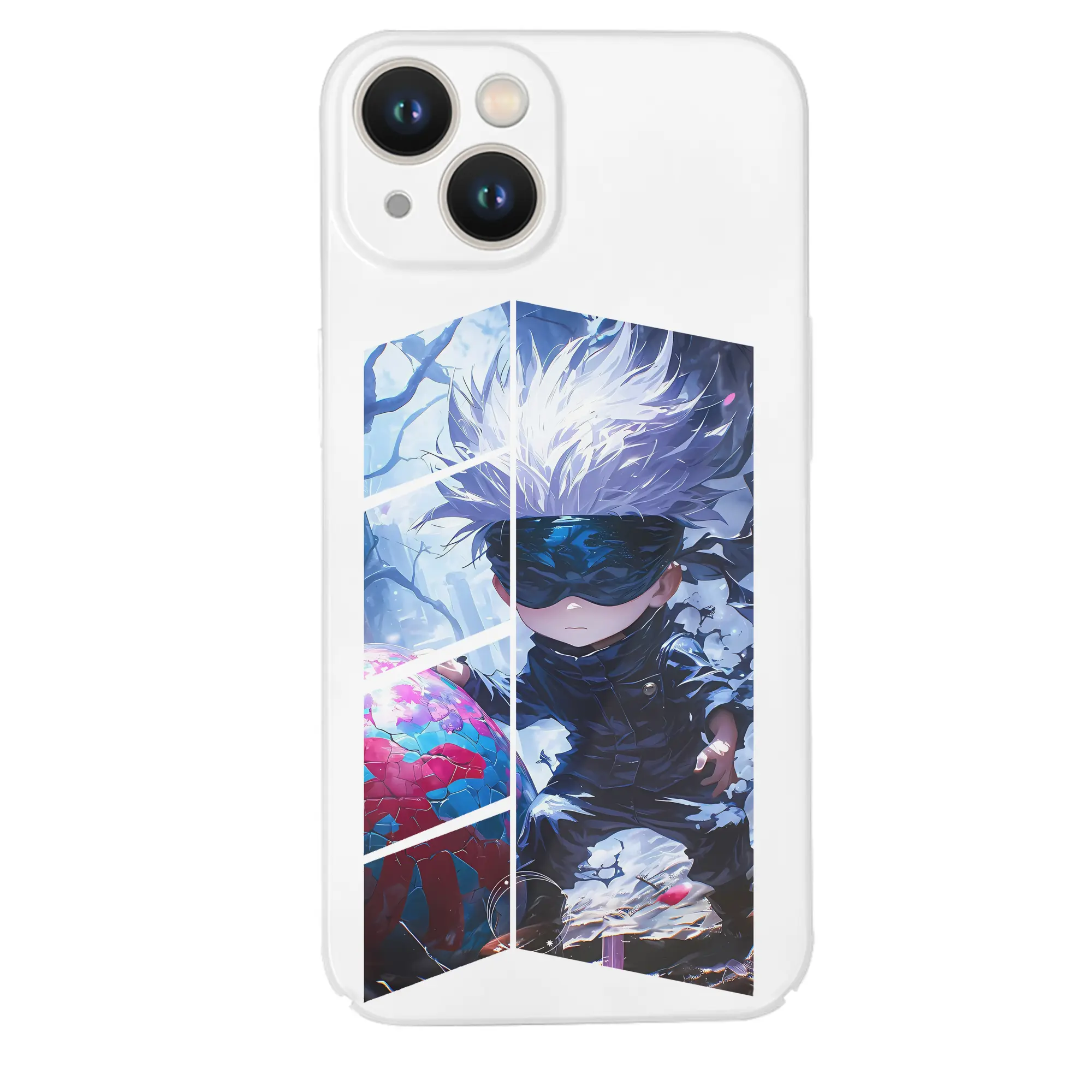 呪術廻戦 グッズ,五条 悟 - IPhone 14シリーズ対応 ・ ハードケース ・ 衝撃吸収 ・ 360度密着 ・ カメラ保護 ・ 高品質プラスチック ・ 快適操作