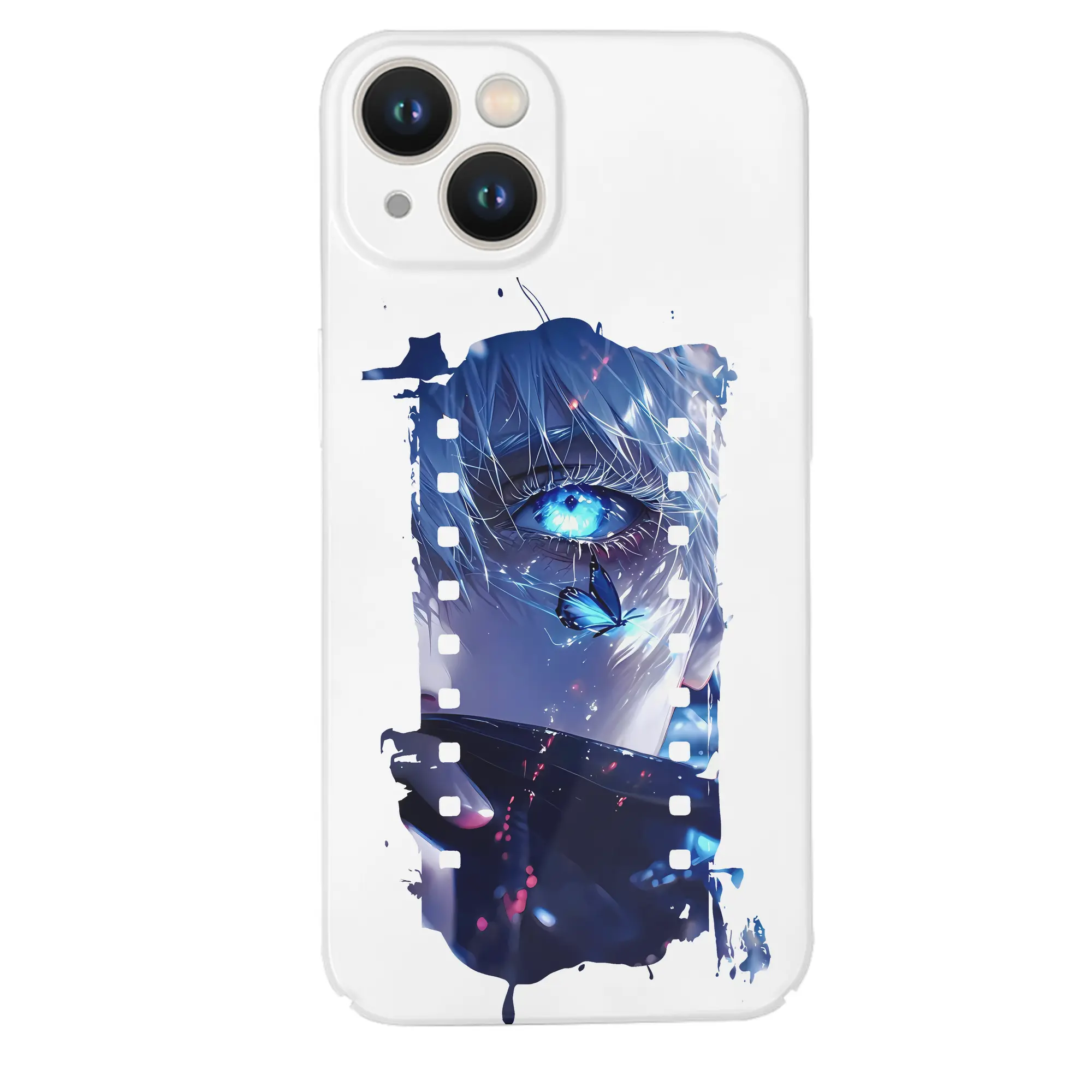 呪術廻戦 グッズ,五条 悟 - IPhone 14シリーズ対応 ・ ハードケース ・ 衝撃吸収 ・ 360度密着 ・ カメラ保護 ・ 高品質プラスチック ・ 快適操作