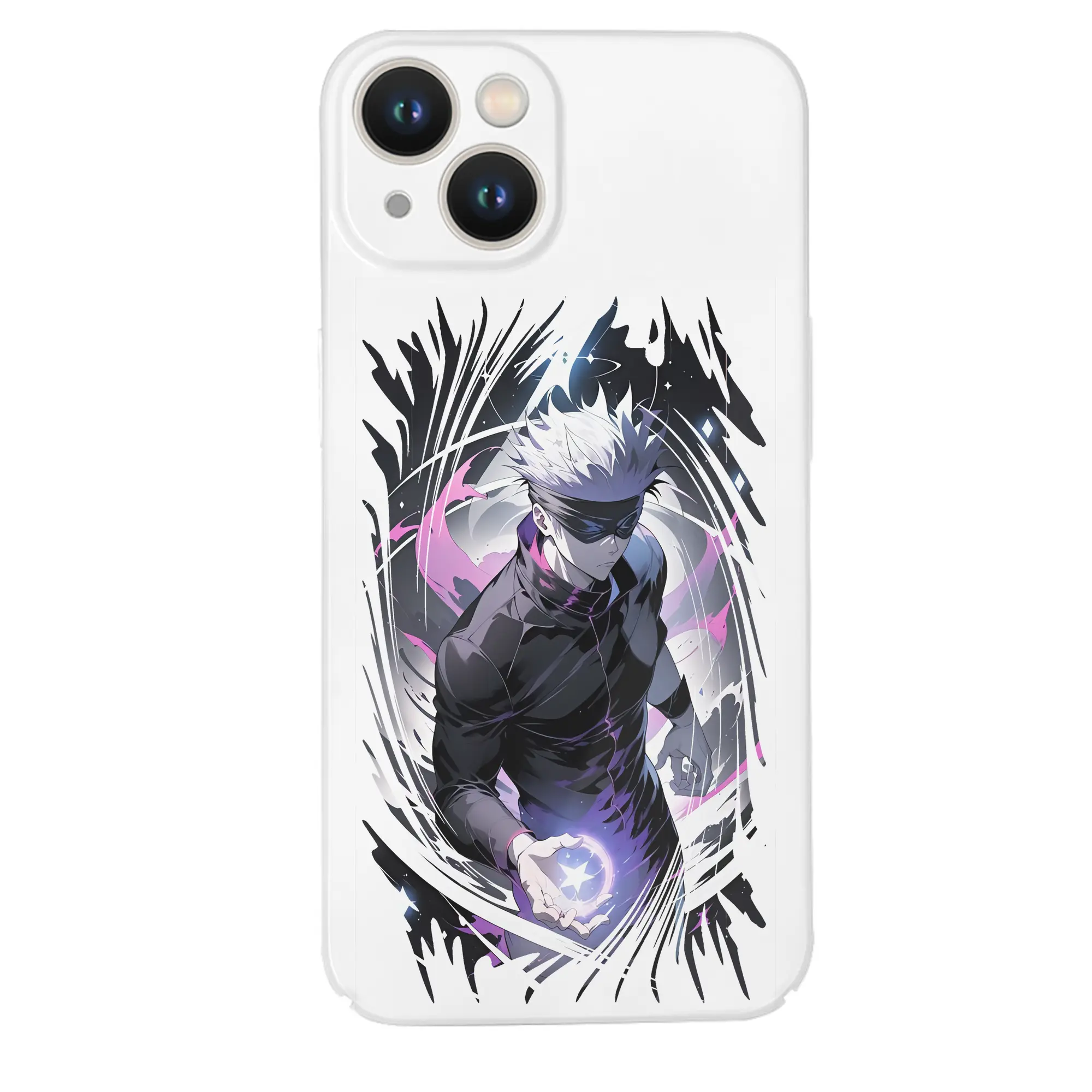 呪術廻戦 グッズ,五条 悟 - IPhone 14シリーズ対応 ・ ハードケース ・ 衝撃吸収 ・ 360度密着 ・ カメラ保護 ・ 高品質プラスチック ・ 快適操作