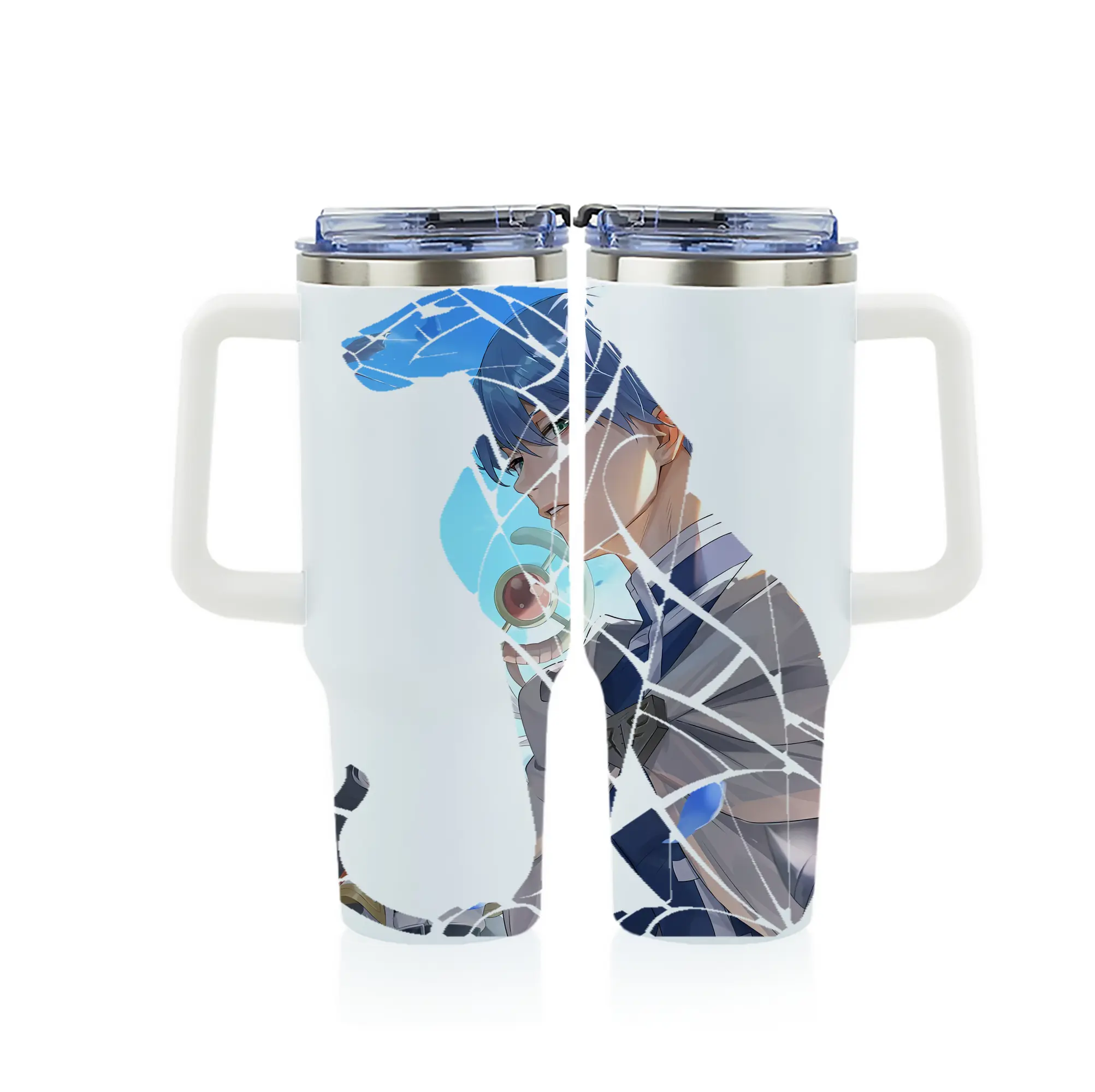 葬送のフリーレン（Frieren） グッズ,ヒンメル（Himmel） - 1200mL フルプリント車用タンブラー ・ 304ステンレス 内側 ・ 201ステンレス 外側 ・ 保温 保冷 ・ 通勤 ドライブ アウトドア用