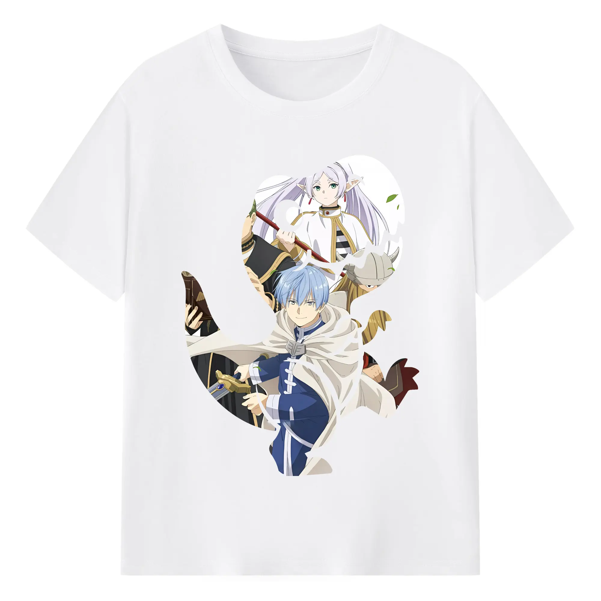 葬送のフリーレン（Frieren） グッズ,ヒンメル（Himmel） - 綿100％ 半袖Tシャツ ・ フロントプリント ・ 快適 通気性 ・ 日常使い 散歩 スポーツ用