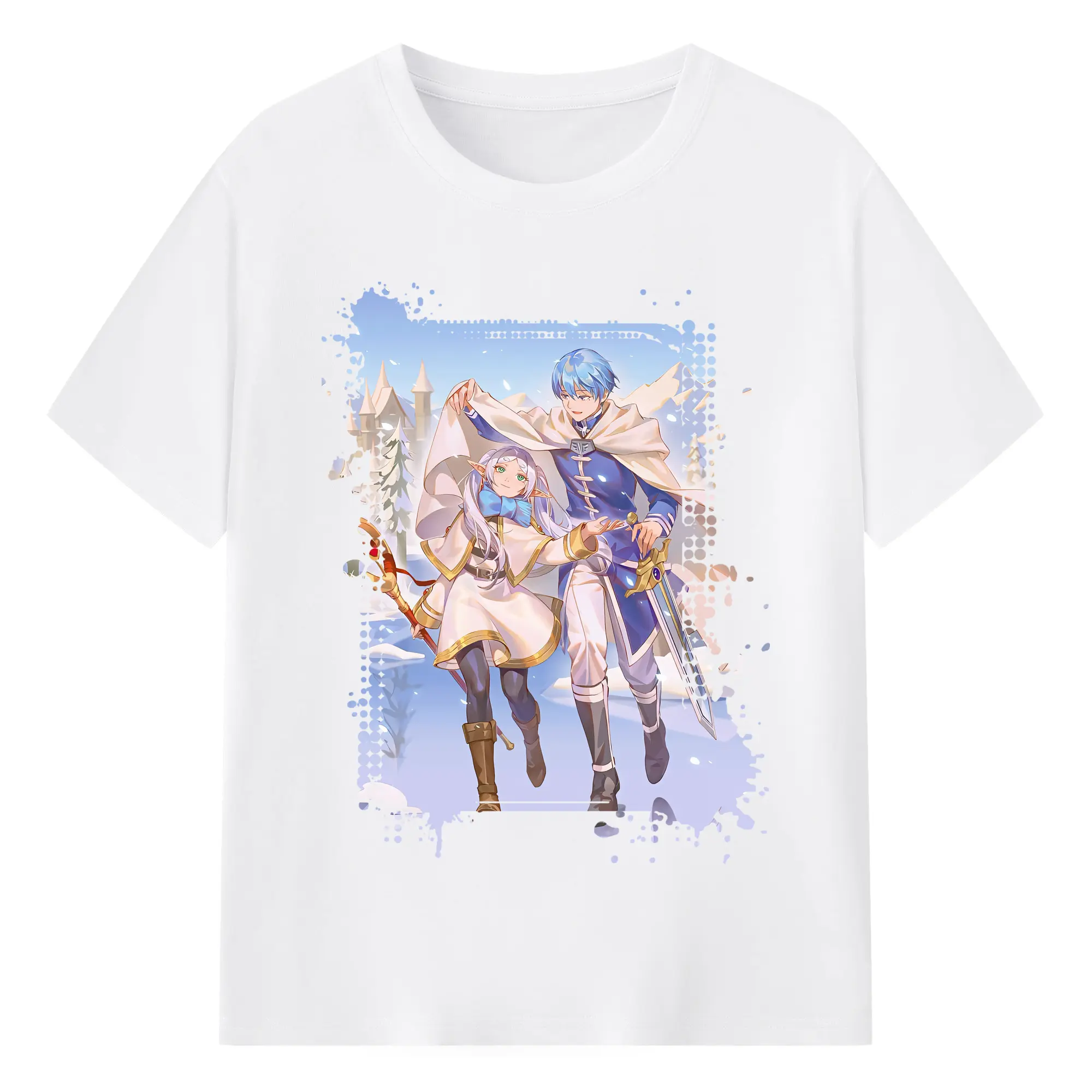 葬送のフリーレン（Frieren） グッズ,ヒンメル（Himmel） - 綿100％ 半袖Tシャツ ・ フロントプリント ・ 快適 通気性 ・ 日常使い 散歩 スポーツ用