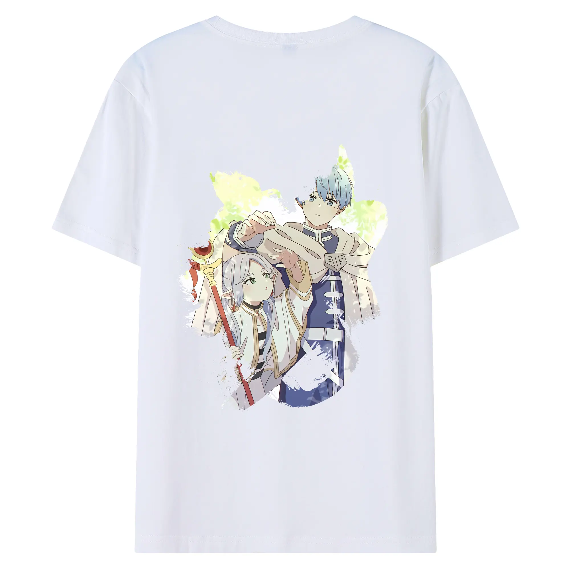 葬送のフリーレン（Frieren） グッズ,ヒンメル（Himmel） - 綿100％ 半袖Tシャツ ・ バックプリント ・ 快適 通気性 ・ 日常使い 散歩 スポーツ用