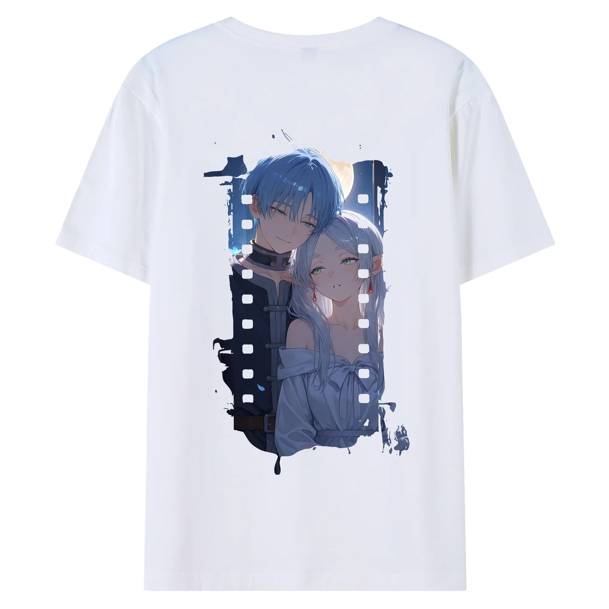 葬送のフリーレン（Frieren） グッズ,ヒンメル（Himmel） - 綿100％ 半袖Tシャツ ・ バックプリント ・ 快適 通気性 ・ 日常使い 散歩 スポーツ用