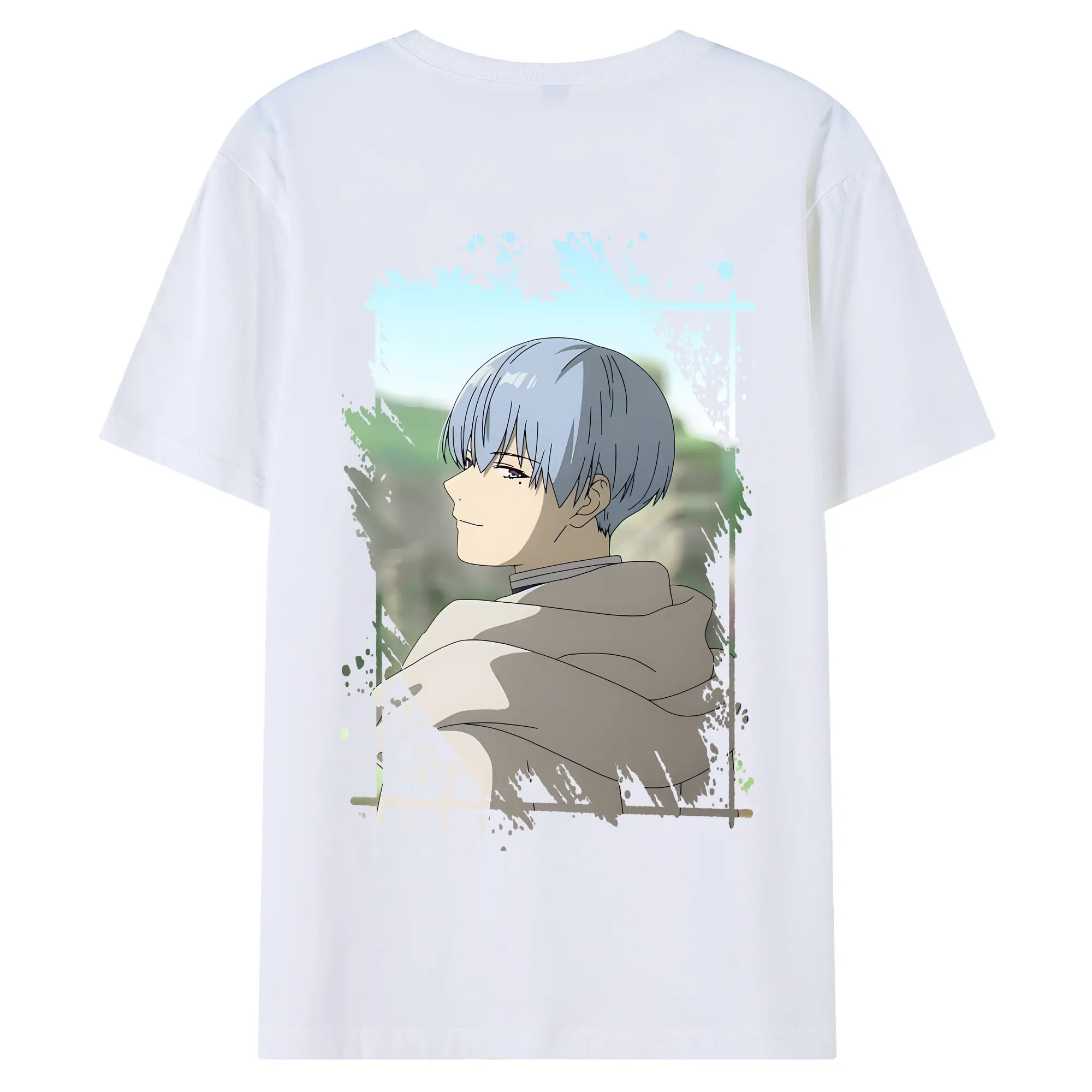 葬送のフリーレン（Frieren） グッズ,ヒンメル（Himmel） - 綿100％ 半袖Tシャツ ・ バックプリント ・ 快適 通気性 ・ 日常使い 散歩 スポーツ用