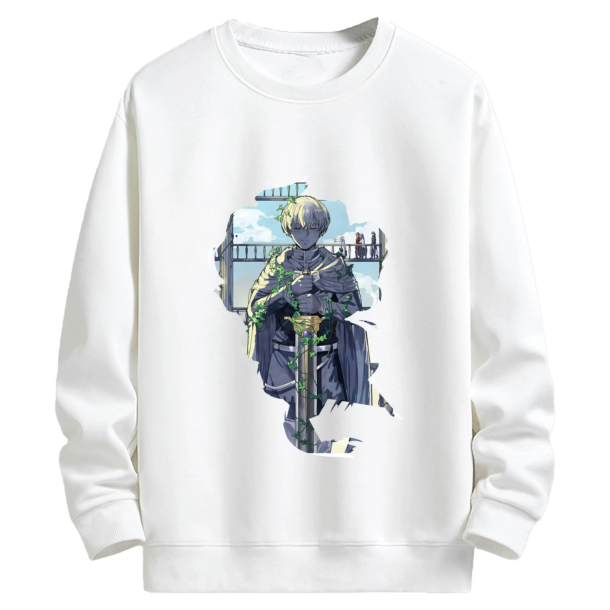 葬送のフリーレン（Frieren） グッズ,ヒンメル（Himmel） - 高品質 クルーネック スウェット ・ コットン59％ ポリエステル41％ ・ ユニセックス 長袖 トレーナー ・ カジュアル デイリー スポーツ 散歩用