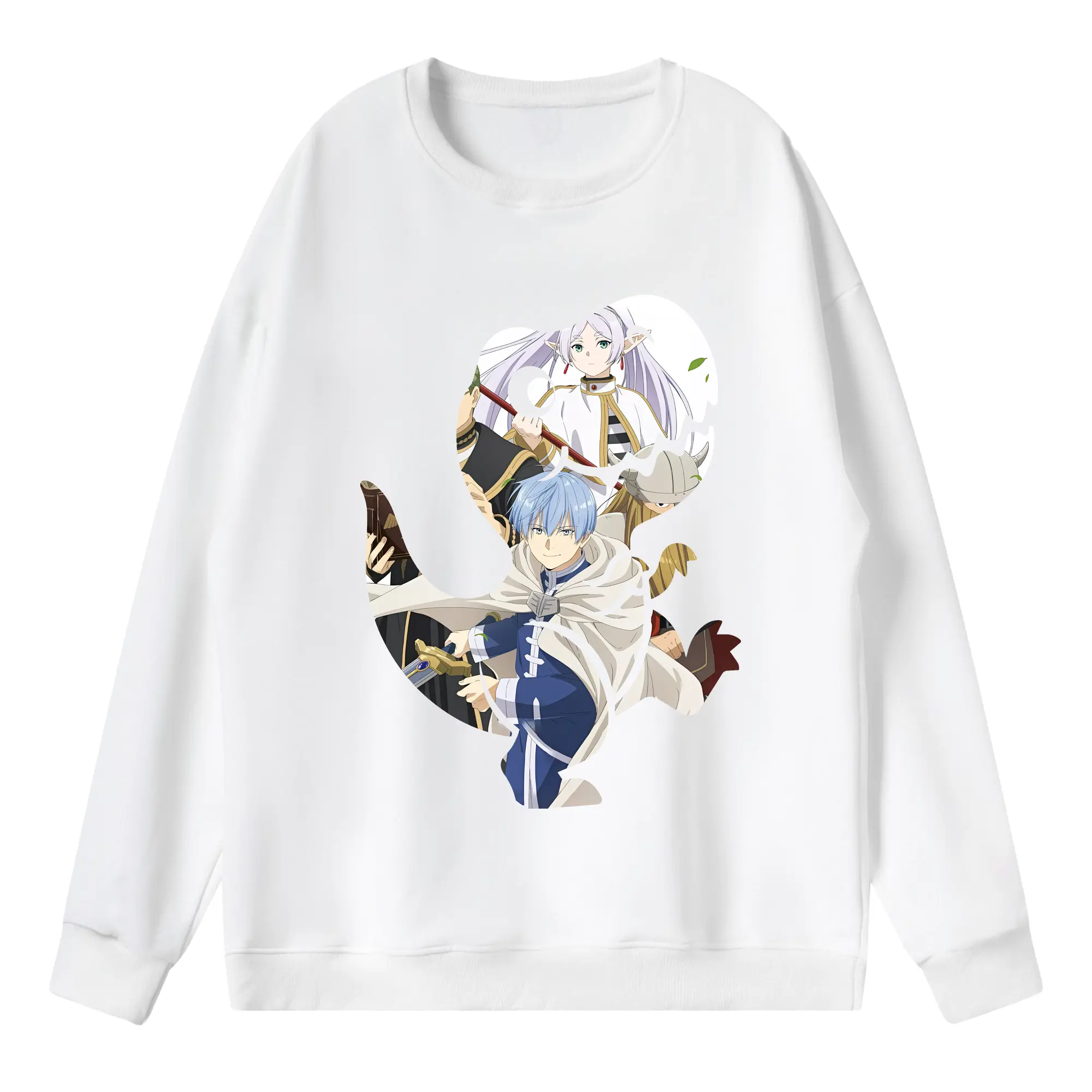 葬送のフリーレン（Frieren） グッズ,ヒンメル（Himmel） - 薄手 クルーネック スウェット 裏毛260g · ポリエステル 春秋向け カジュアル 男女兼用 · トレーナー デイリー スポーツ 散歩に最適