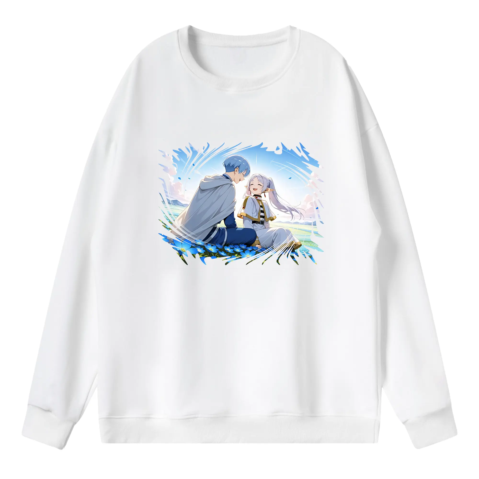 葬送のフリーレン（Frieren） グッズ,ヒンメル（Himmel） - 薄手 クルーネック スウェット 裏毛260g · ポリエステル 春秋向け カジュアル 男女兼用 · トレーナー デイリー スポーツ 散歩に最適