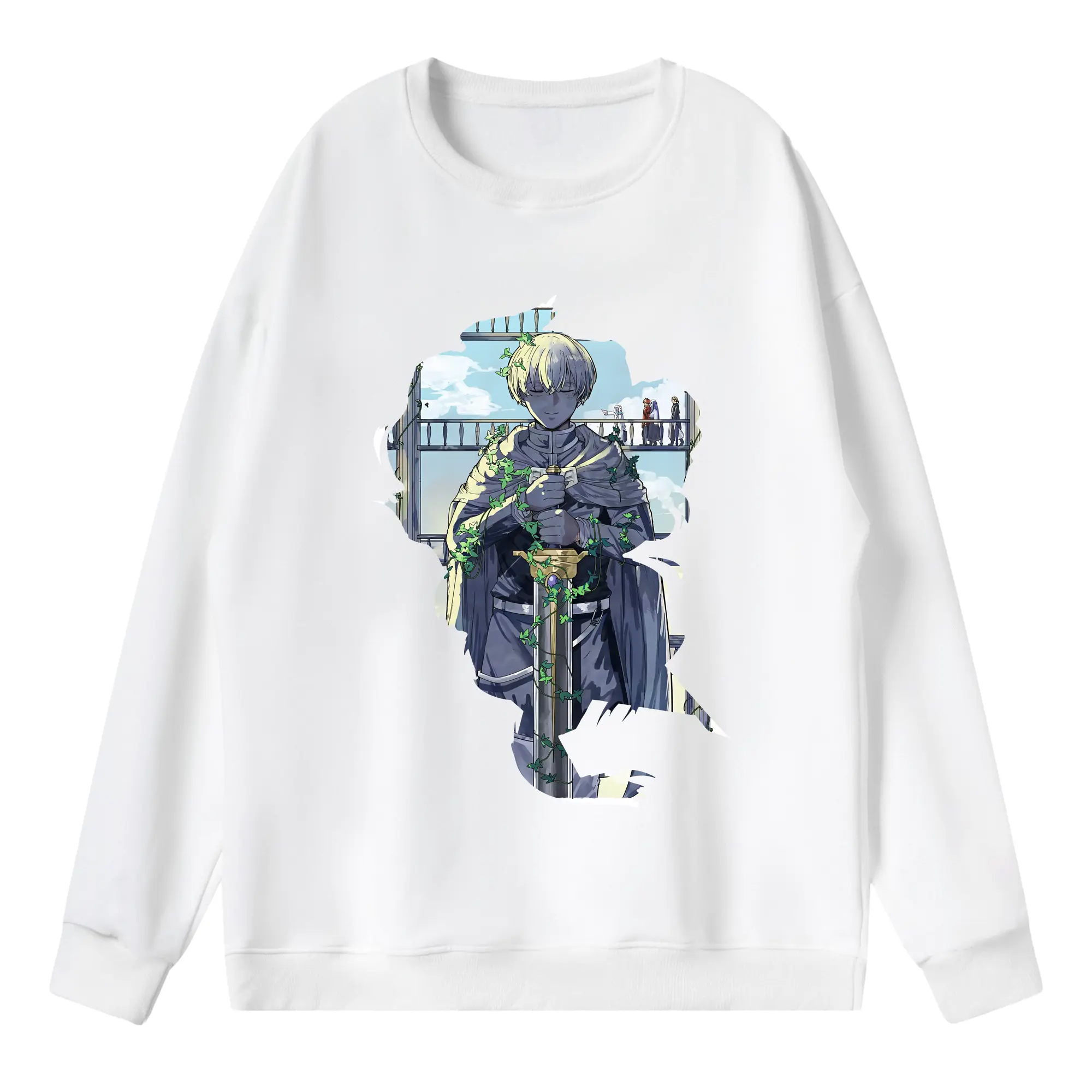 葬送のフリーレン（Frieren） グッズ,ヒンメル（Himmel） - 薄手 クルーネック スウェット 裏毛260g · ポリエステル 春秋向け カジュアル 男女兼用 · トレーナー デイリー スポーツ 散歩に最適