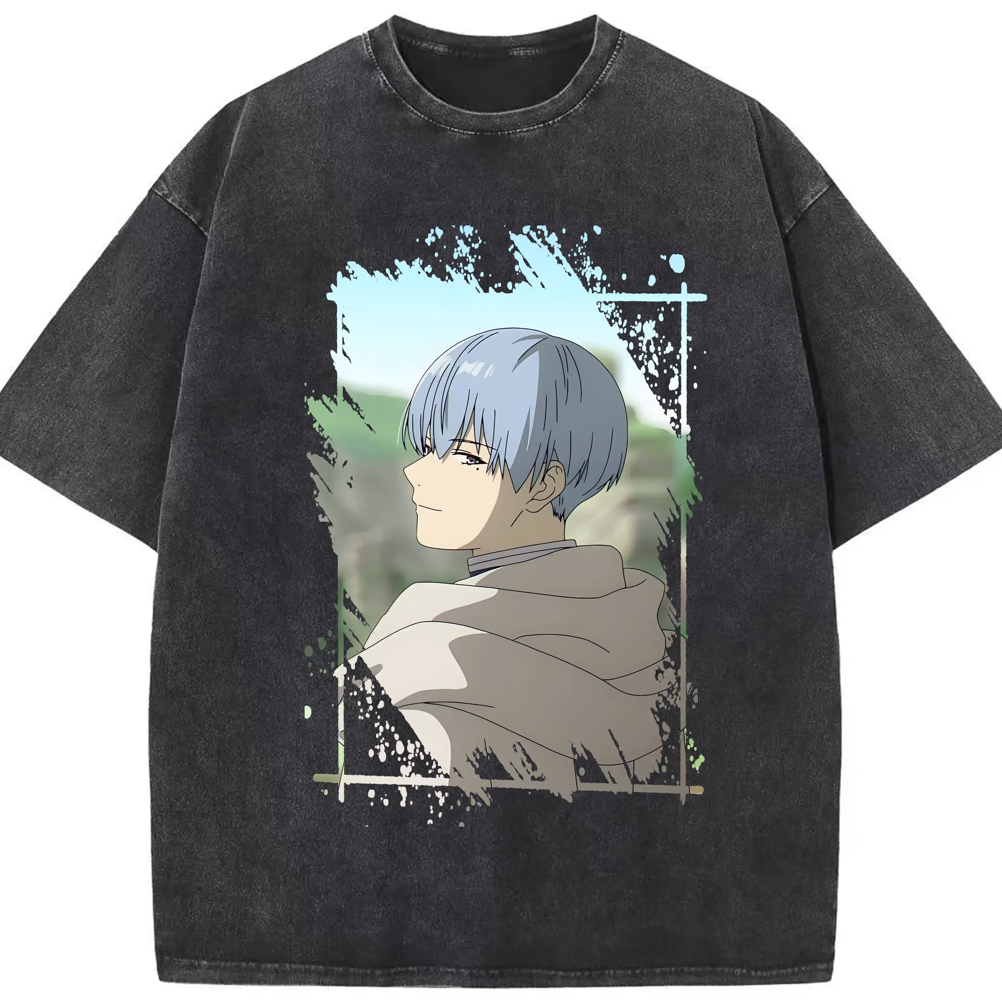 葬送のフリーレン（Frieren） グッズ,ヒンメル（Himmel） - 綿100％ ヴィンテージ風 半袖Tシャツ ・ フロントプリント ・ 柔らか肌触り ・ 通気性 快適 ・ スポーツ カジュアル 外出用