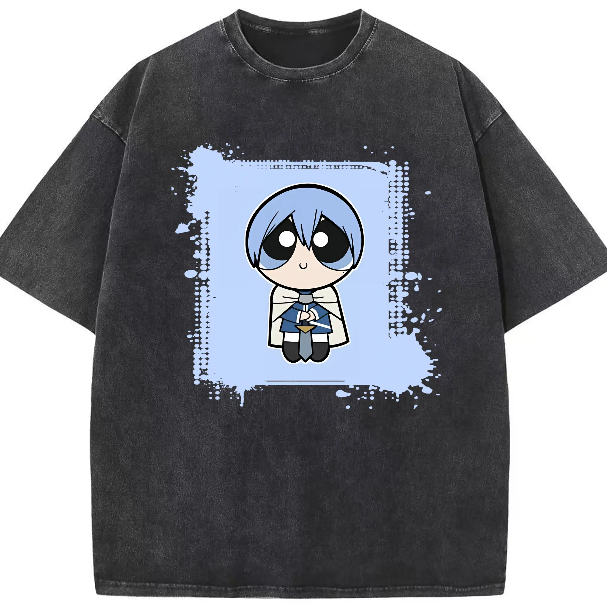 葬送のフリーレン（Frieren） グッズ,ヒンメル（Himmel） - 綿100％ ヴィンテージ風 半袖Tシャツ ・ フロントプリント ・ 柔らか肌触り ・ 通気性 快適 ・ スポーツ カジュアル 外出用