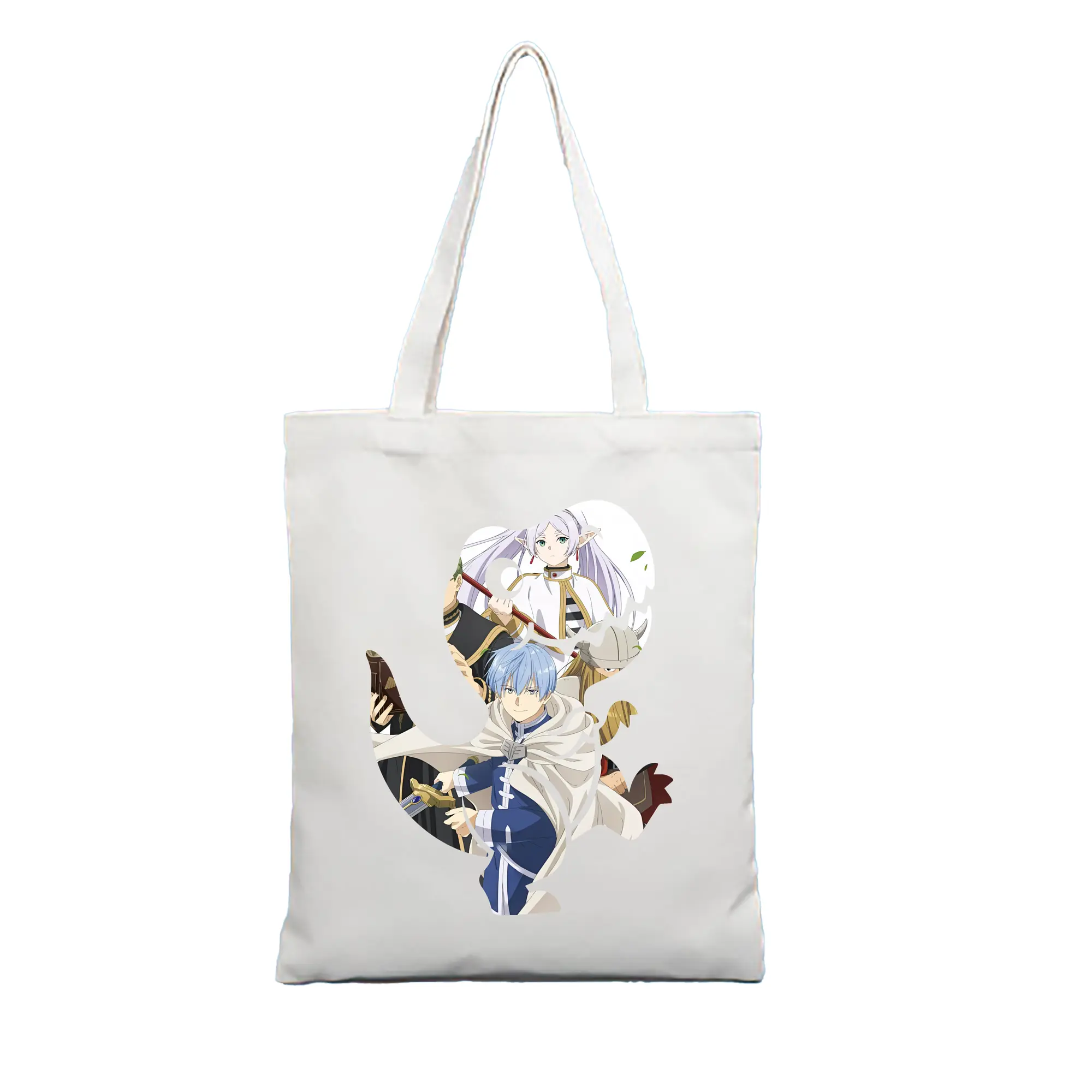葬送のフリーレン（Frieren） グッズ,ヒンメル（Himmel） - 縦型キャンバス手提げバッグ（トートバッグ） ・ キャンバス素材 ・ ショッピング用 ・ 軽量 丈夫 お手入れ簡単