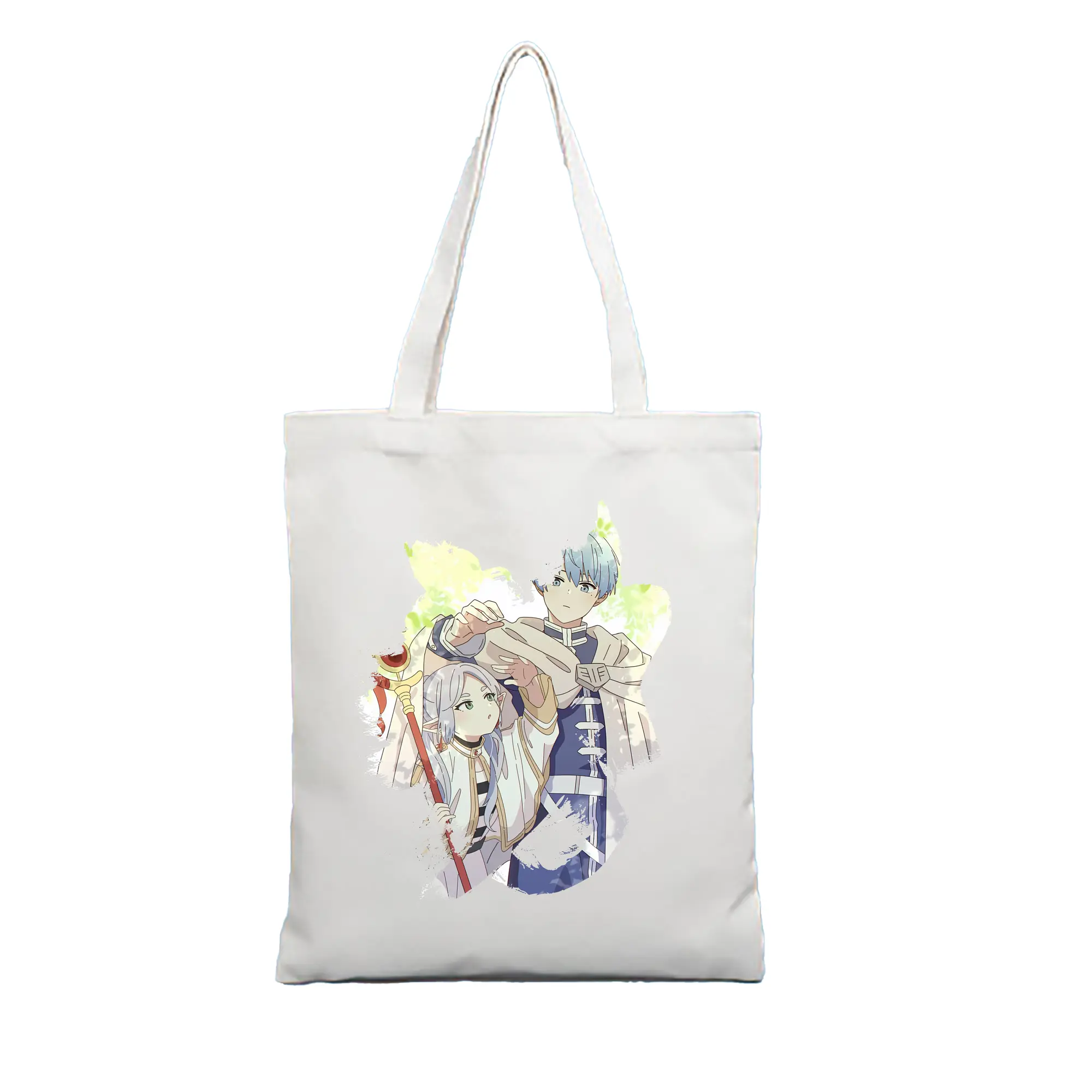 葬送のフリーレン（Frieren） グッズ,ヒンメル（Himmel） - 縦型キャンバス手提げバッグ（トートバッグ） ・ キャンバス素材 ・ ショッピング用 ・ 軽量 丈夫 お手入れ簡単