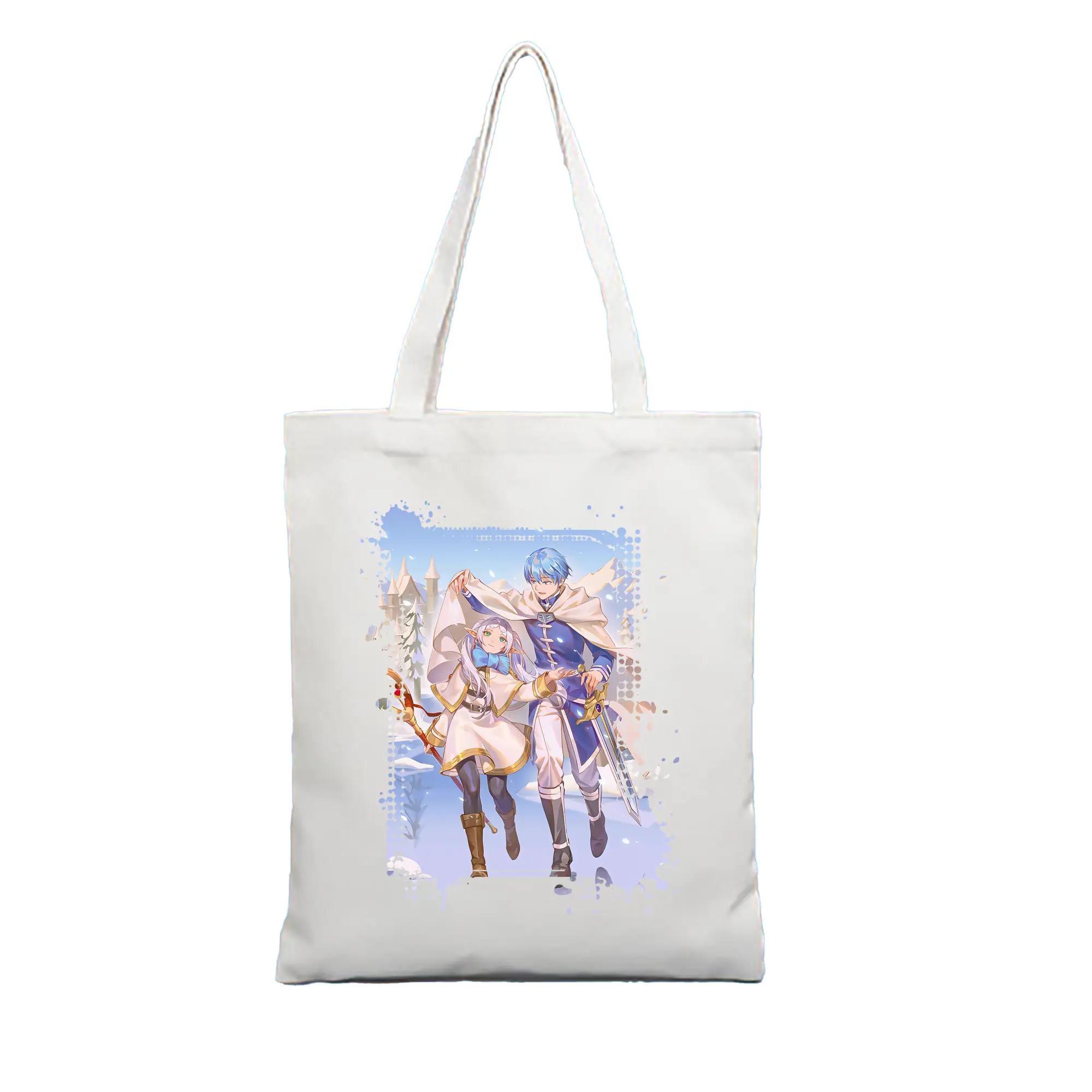 葬送のフリーレン（Frieren） グッズ,ヒンメル（Himmel） - 縦型キャンバス手提げバッグ（トートバッグ） ・ キャンバス素材 ・ ショッピング用 ・ 軽量 丈夫 お手入れ簡単