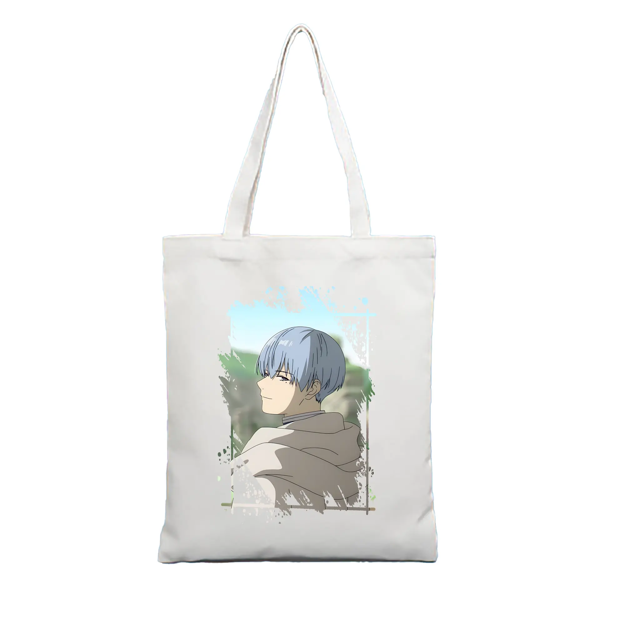 葬送のフリーレン（Frieren） グッズ,ヒンメル（Himmel） - 縦型キャンバス手提げバッグ（トートバッグ） ・ キャンバス素材 ・ ショッピング用 ・ 軽量 丈夫 お手入れ簡単