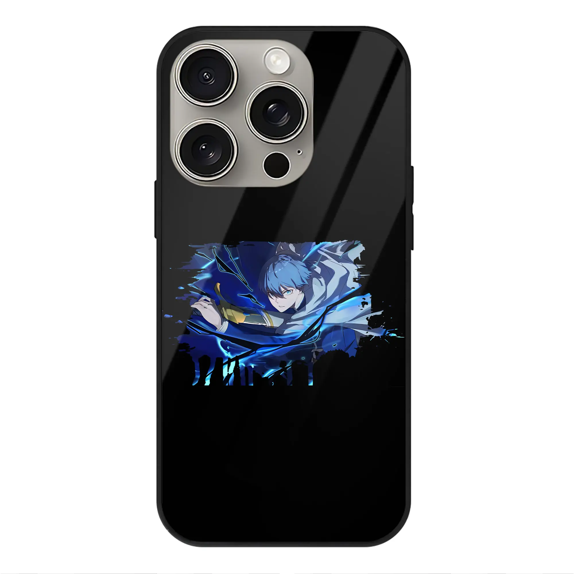 葬送のフリーレン（Frieren） グッズ,ヒンメル（Himmel） - IPhone15Pro対応 ・ スマホケース ・ 背面ガラス ・ TPU+強化ガラス ・ 耐衝撃 ・ 黄変防止 ・ ワイヤレス充電対応 ・ 3D立体ボタン