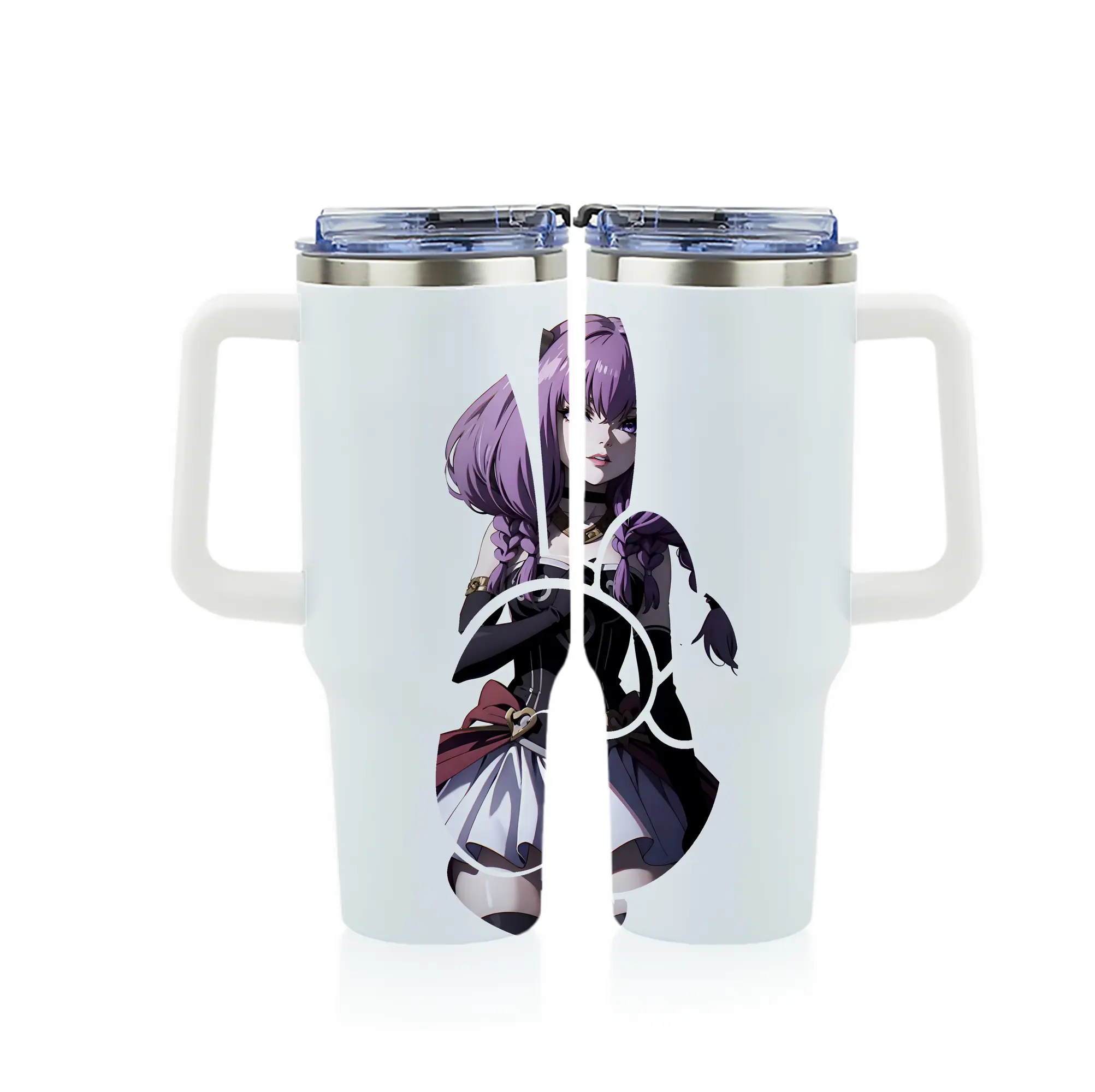 葬送のフリーレン（Frieren） グッズ,アウラ（Aura） - 1200mL フルプリント車用タンブラー ・ 304ステンレス 内側 ・ 201ステンレス 外側 ・ 保温 保冷 ・ 通勤 ドライブ アウトドア用