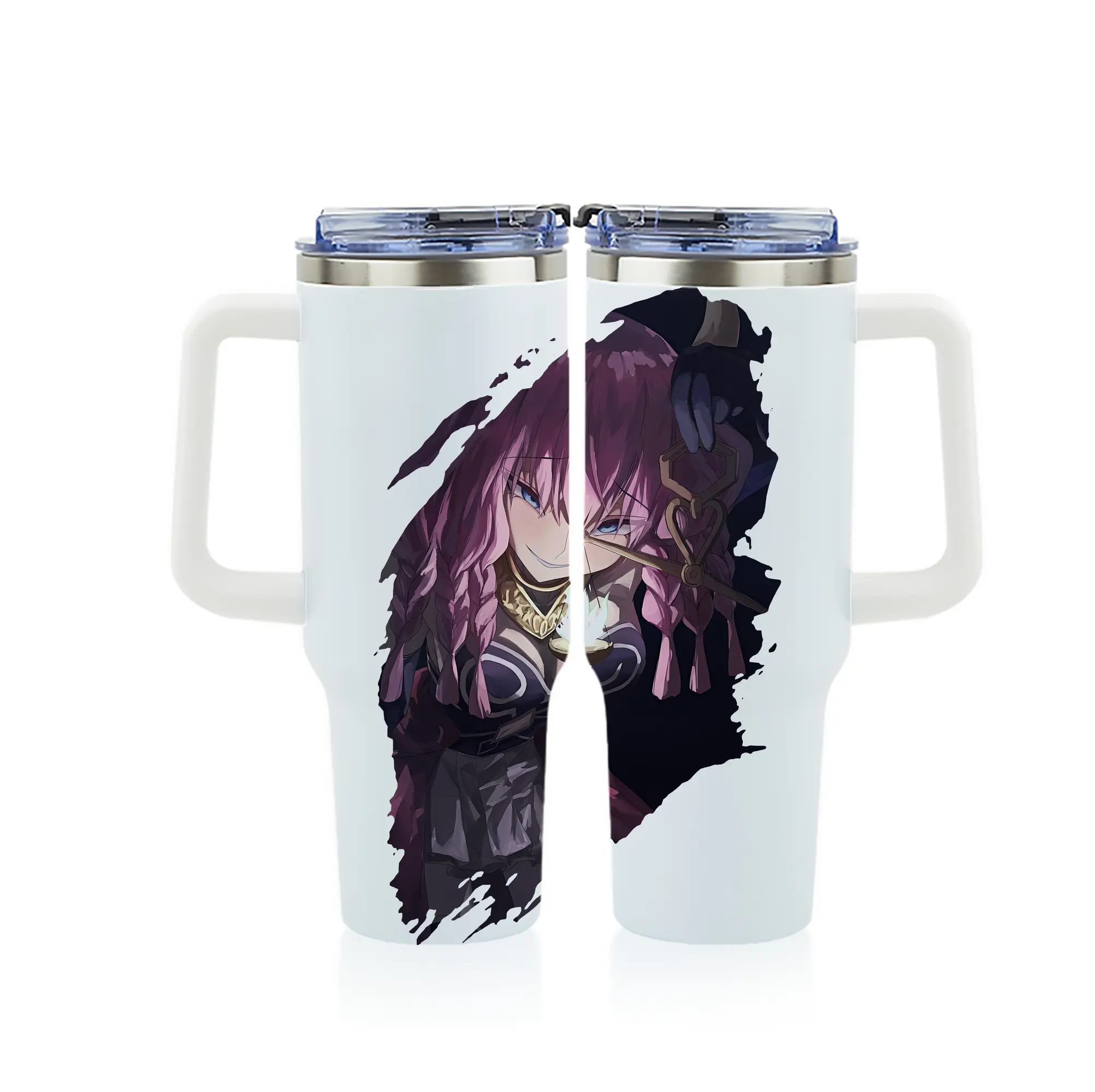 葬送のフリーレン（Frieren） グッズ,アウラ（Aura） - 1200mL フルプリント車用タンブラー ・ 304ステンレス 内側 ・ 201ステンレス 外側 ・ 保温 保冷 ・ 通勤 ドライブ アウトドア用