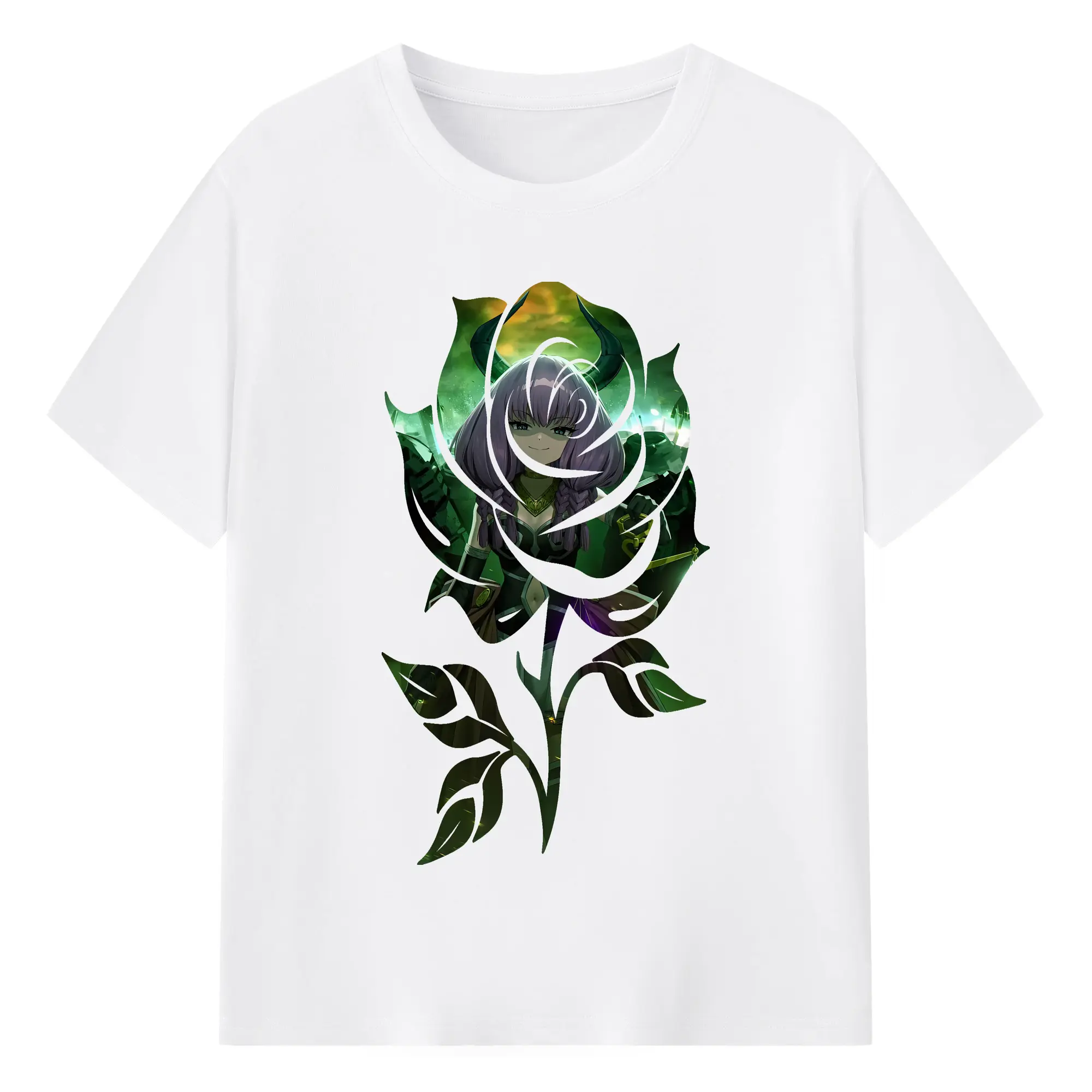 葬送のフリーレン（Frieren） グッズ,アウラ（Aura） - 綿100％ 半袖Tシャツ ・ フロントプリント ・ 快適 通気性 ・ 日常使い 散歩 スポーツ用