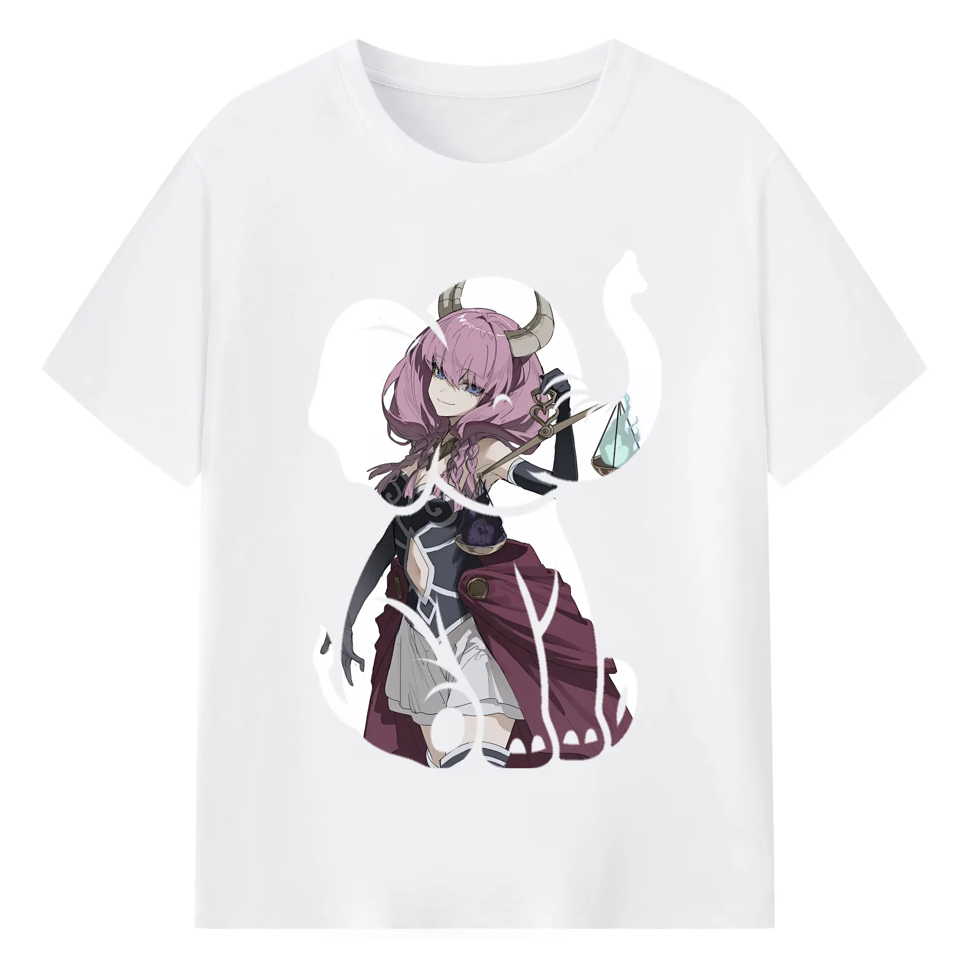 葬送のフリーレン（Frieren） グッズ,アウラ（Aura） - 綿100％ 半袖Tシャツ ・ フロントプリント ・ 快適 通気性 ・ 日常使い 散歩 スポーツ用