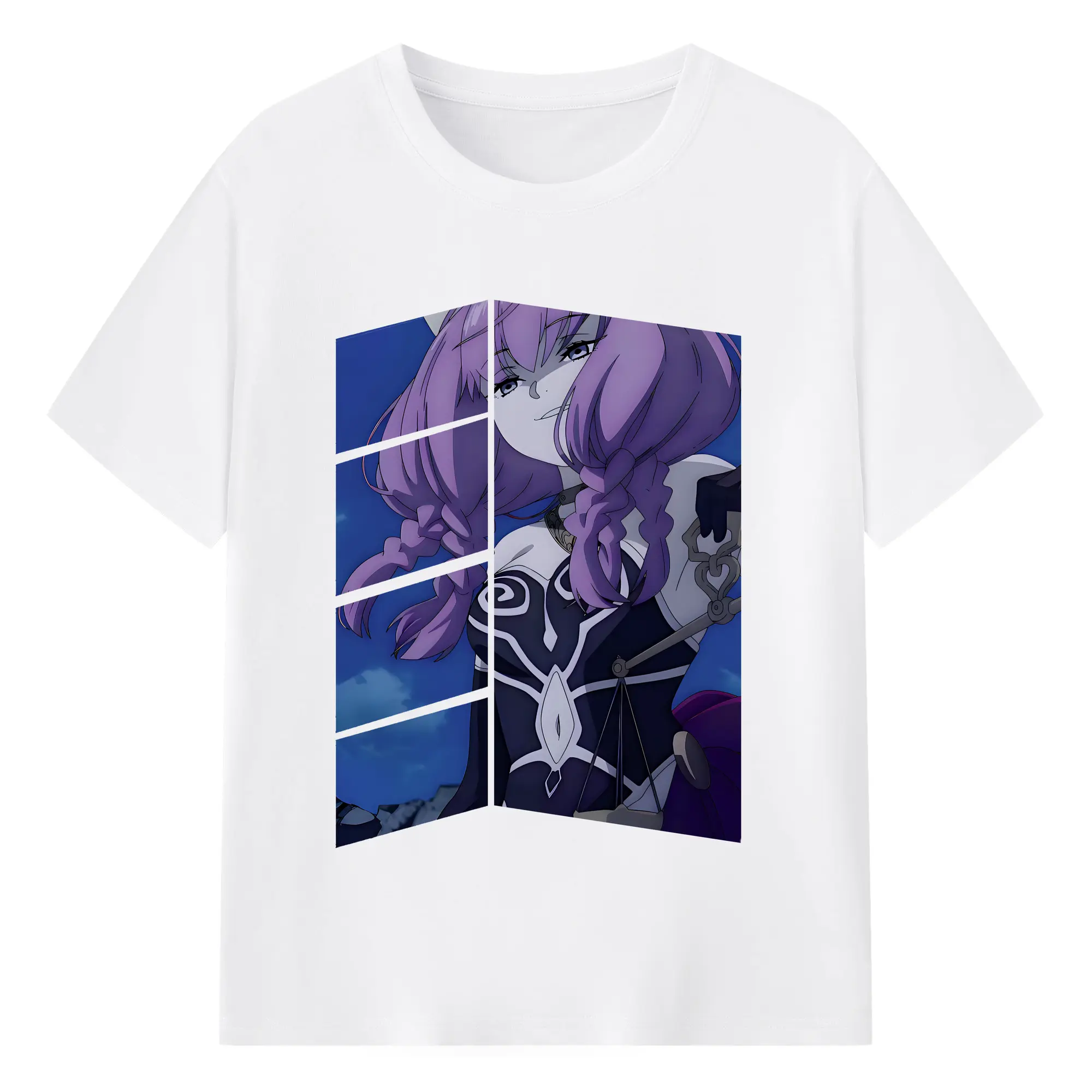 葬送のフリーレン（Frieren） グッズ,アウラ（Aura） - 綿100％ 半袖Tシャツ ・ フロントプリント ・ 快適 通気性 ・ 日常使い 散歩 スポーツ用