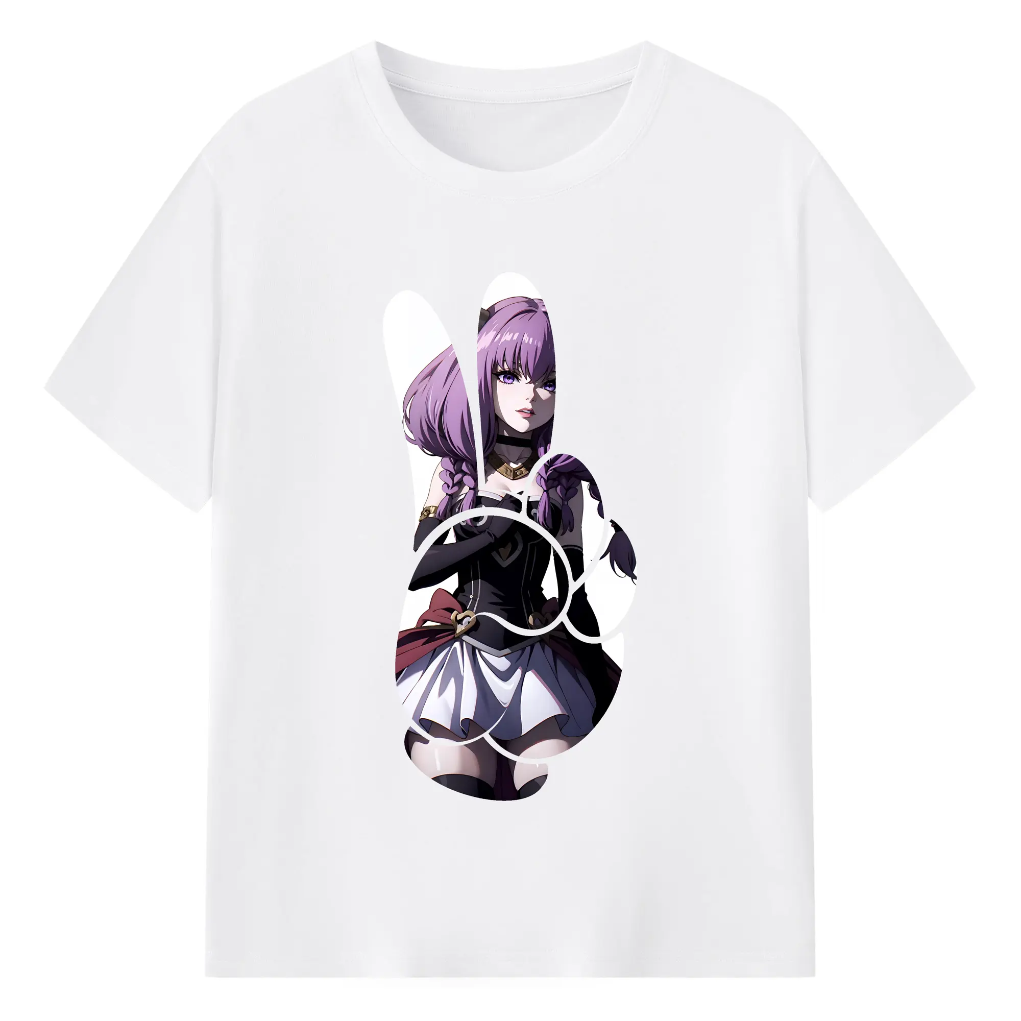 葬送のフリーレン（Frieren） グッズ,アウラ（Aura） - 綿100％ 半袖Tシャツ ・ フロントプリント ・ 快適 通気性 ・ 日常使い 散歩 スポーツ用