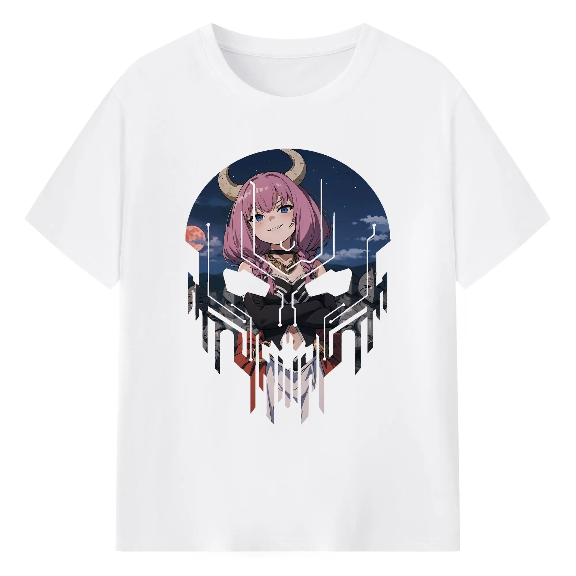 葬送のフリーレン（Frieren） グッズ,アウラ（Aura） - 綿100％ 半袖Tシャツ ・ フロントプリント ・ 快適 通気性 ・ 日常使い 散歩 スポーツ用