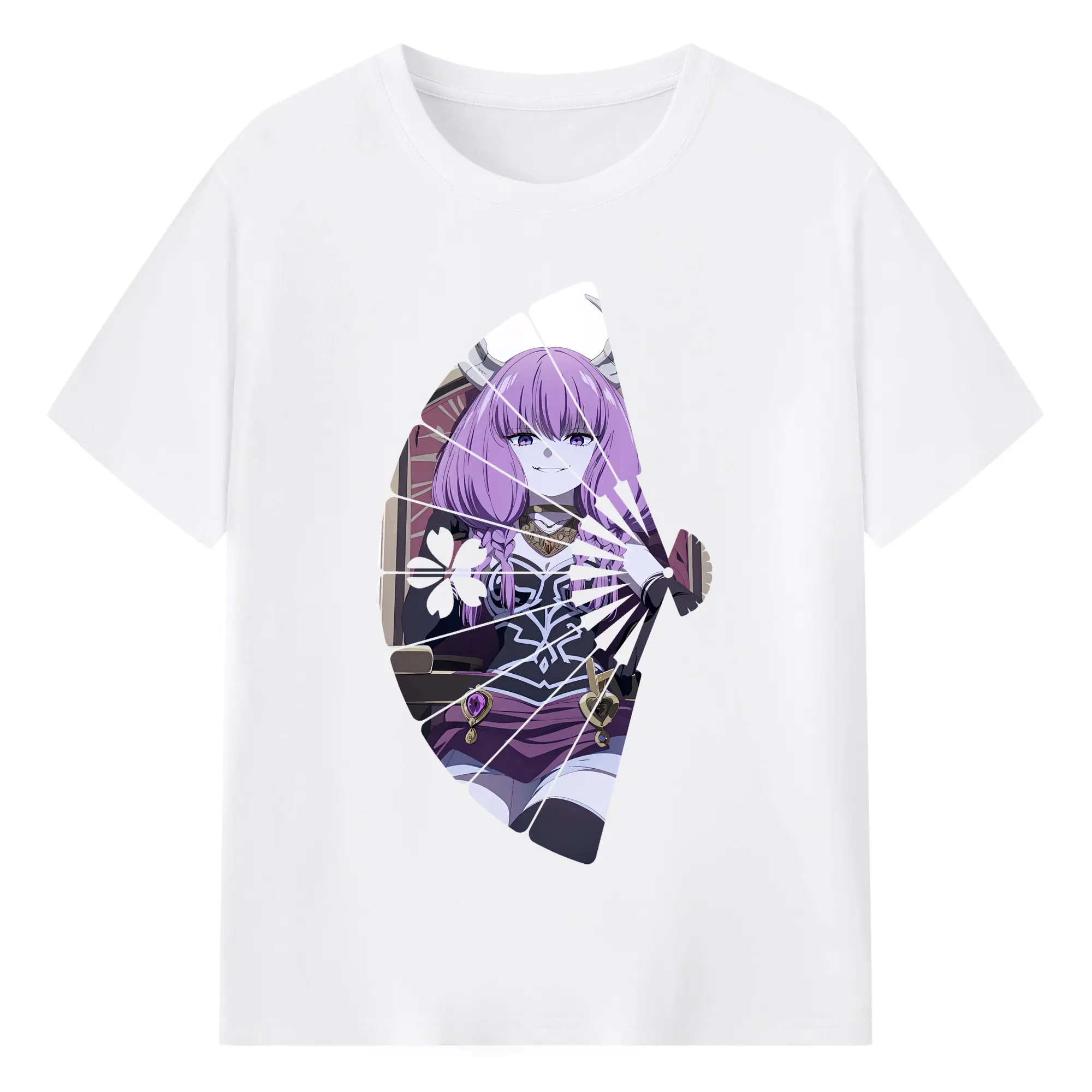 葬送のフリーレン（Frieren） グッズ,アウラ（Aura） - 綿100％ 半袖Tシャツ ・ フロントプリント ・ 快適 通気性 ・ 日常使い 散歩 スポーツ用