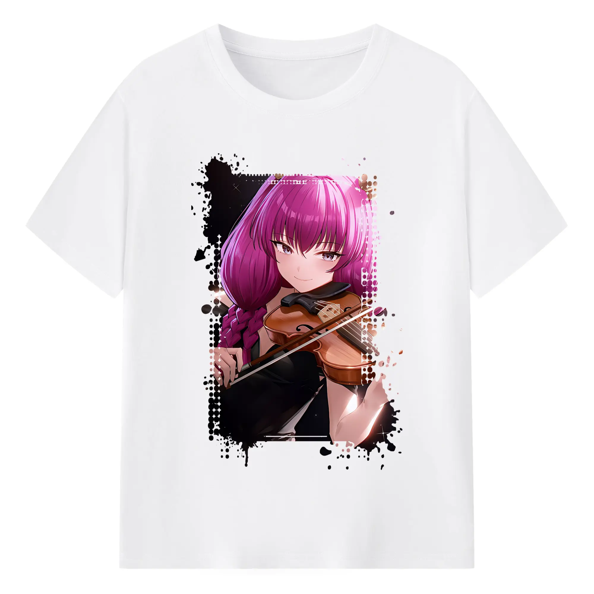 葬送のフリーレン（Frieren） グッズ,アウラ（Aura） - 綿100％ 半袖Tシャツ ・ フロントプリント ・ 快適 通気性 ・ 日常使い 散歩 スポーツ用