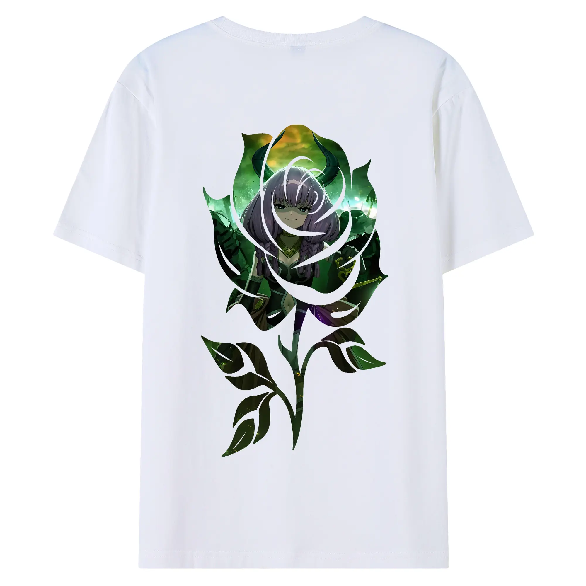 葬送のフリーレン（Frieren） グッズ,アウラ（Aura） - 綿100％ 半袖Tシャツ ・ バックプリント ・ 快適 通気性 ・ 日常使い 散歩 スポーツ用