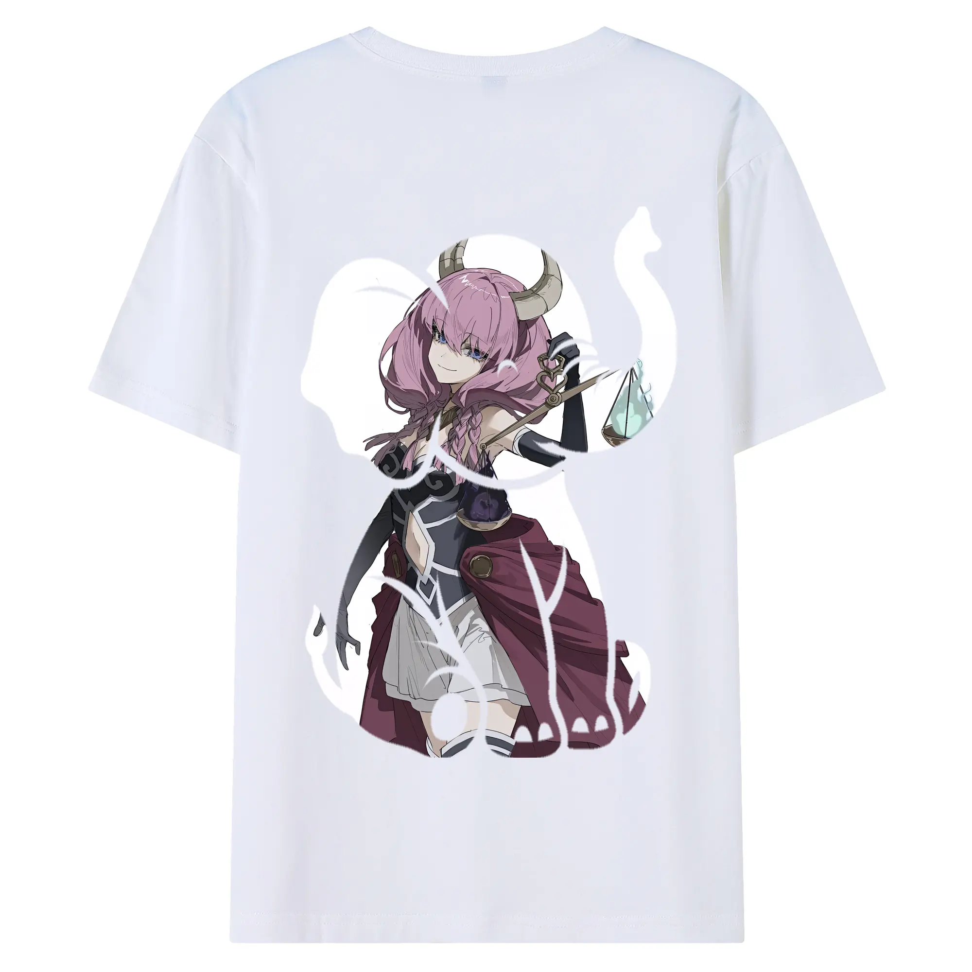 葬送のフリーレン（Frieren） グッズ,アウラ（Aura） - 綿100％ 半袖Tシャツ ・ バックプリント ・ 快適 通気性 ・ 日常使い 散歩 スポーツ用
