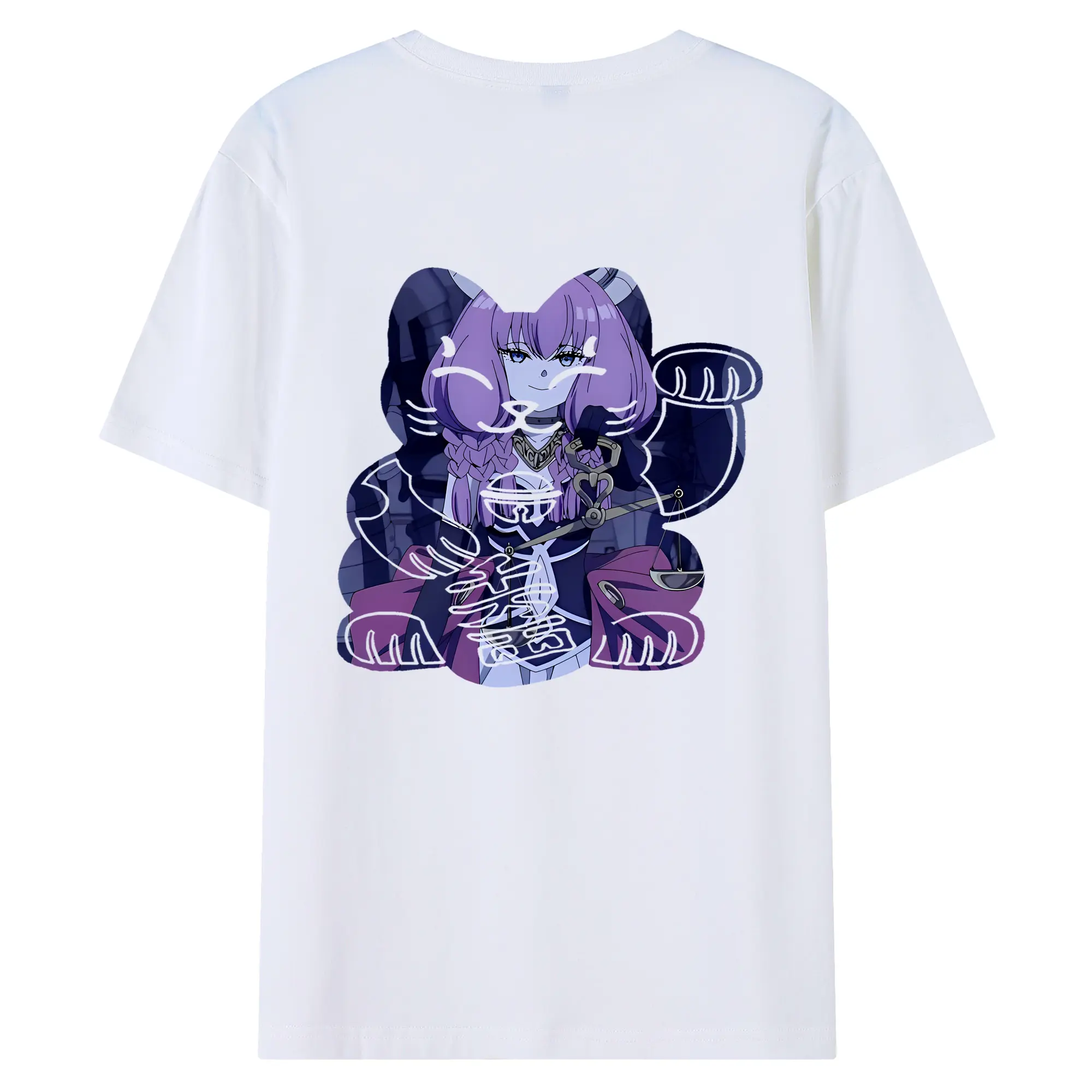 葬送のフリーレン（Frieren） グッズ,アウラ（Aura） - 綿100％ 半袖Tシャツ ・ バックプリント ・ 快適 通気性 ・ 日常使い 散歩 スポーツ用