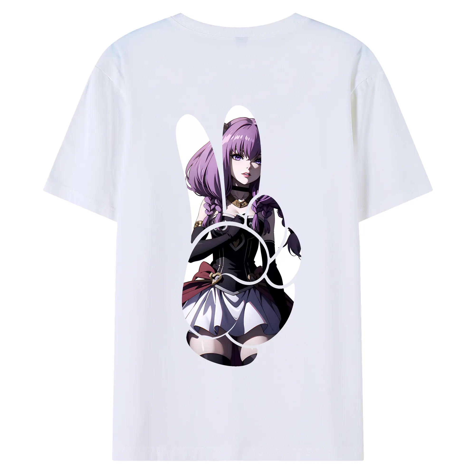 葬送のフリーレン（Frieren） グッズ,アウラ（Aura） - 綿100％ 半袖Tシャツ ・ バックプリント ・ 快適 通気性 ・ 日常使い 散歩 スポーツ用