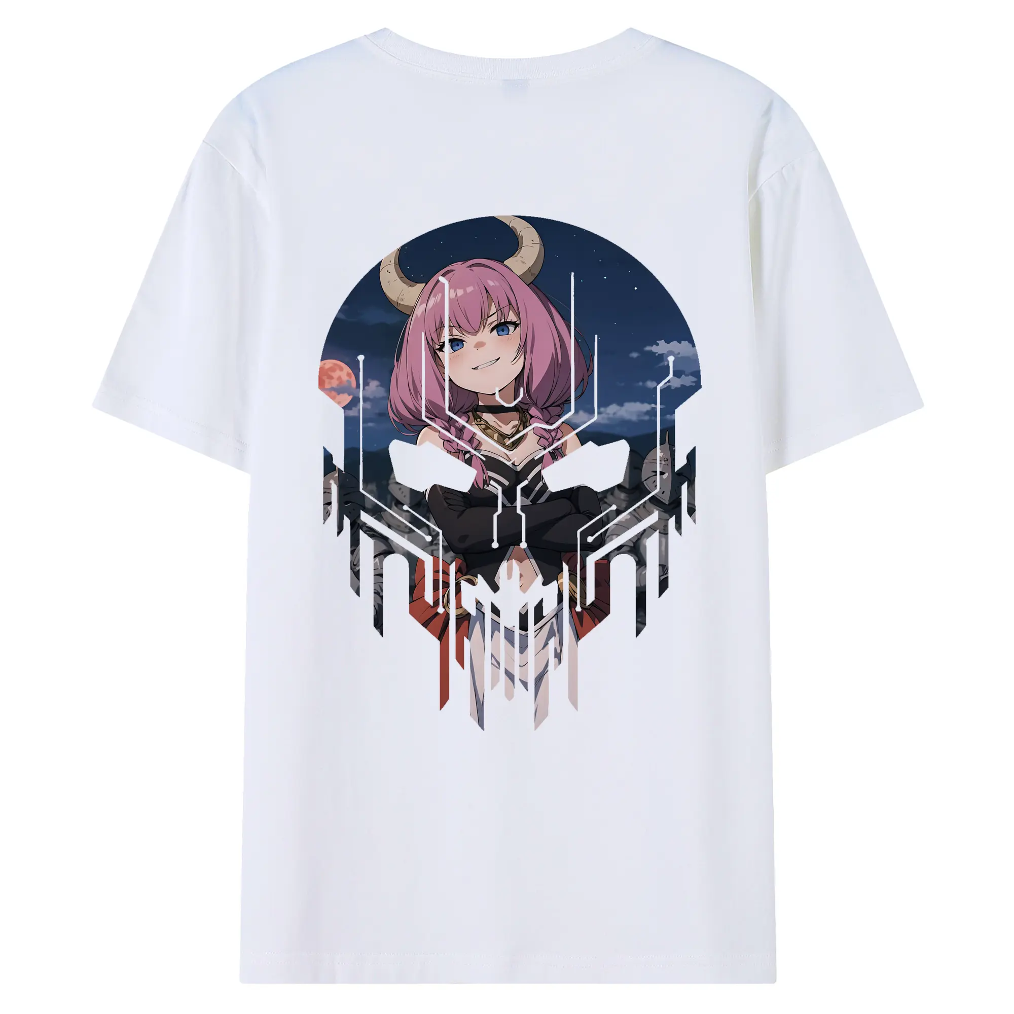 葬送のフリーレン（Frieren） グッズ,アウラ（Aura） - 綿100％ 半袖Tシャツ ・ バックプリント ・ 快適 通気性 ・ 日常使い 散歩 スポーツ用