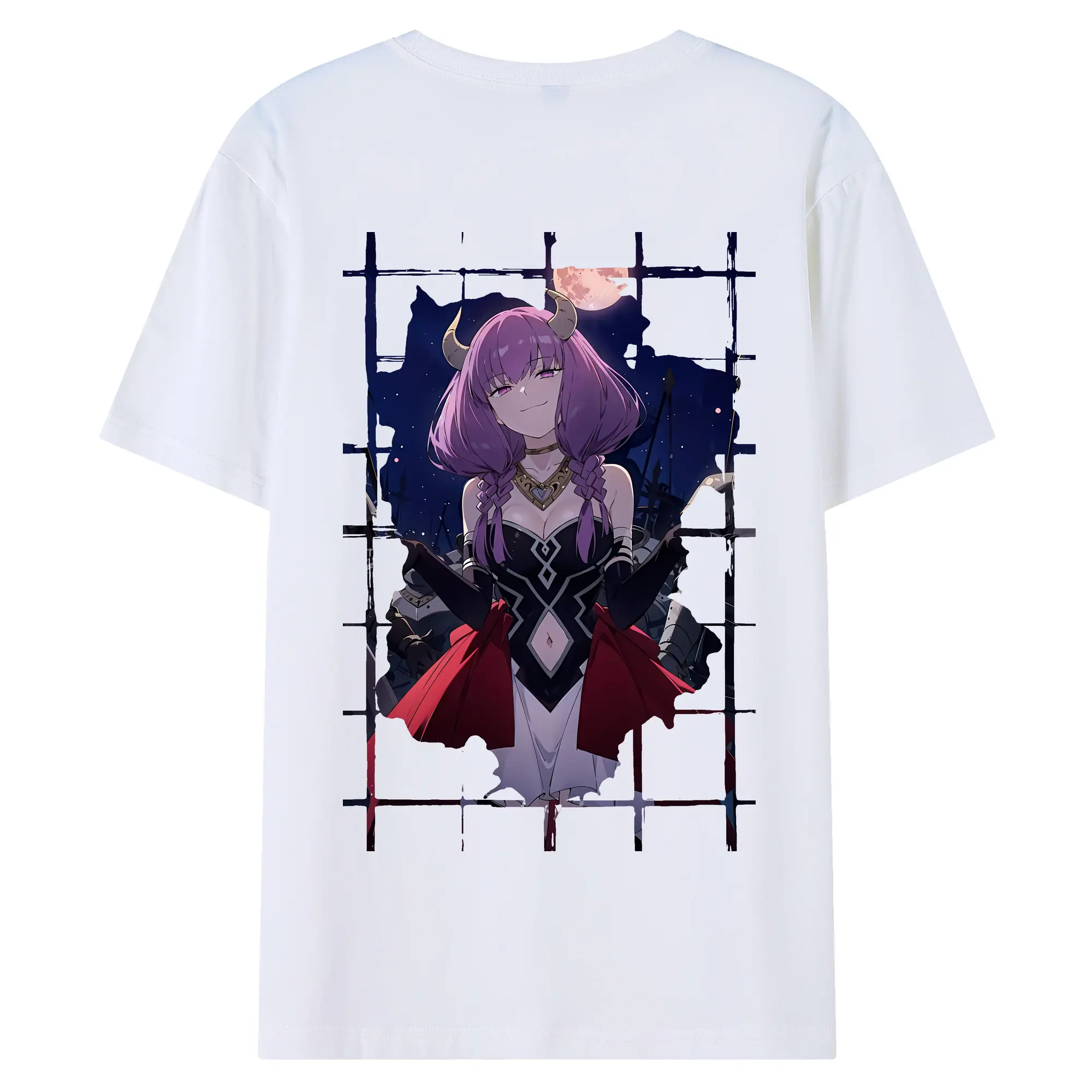 葬送のフリーレン（Frieren） グッズ,アウラ（Aura） - 綿100％ 半袖Tシャツ ・ バックプリント ・ 快適 通気性 ・ 日常使い 散歩 スポーツ用