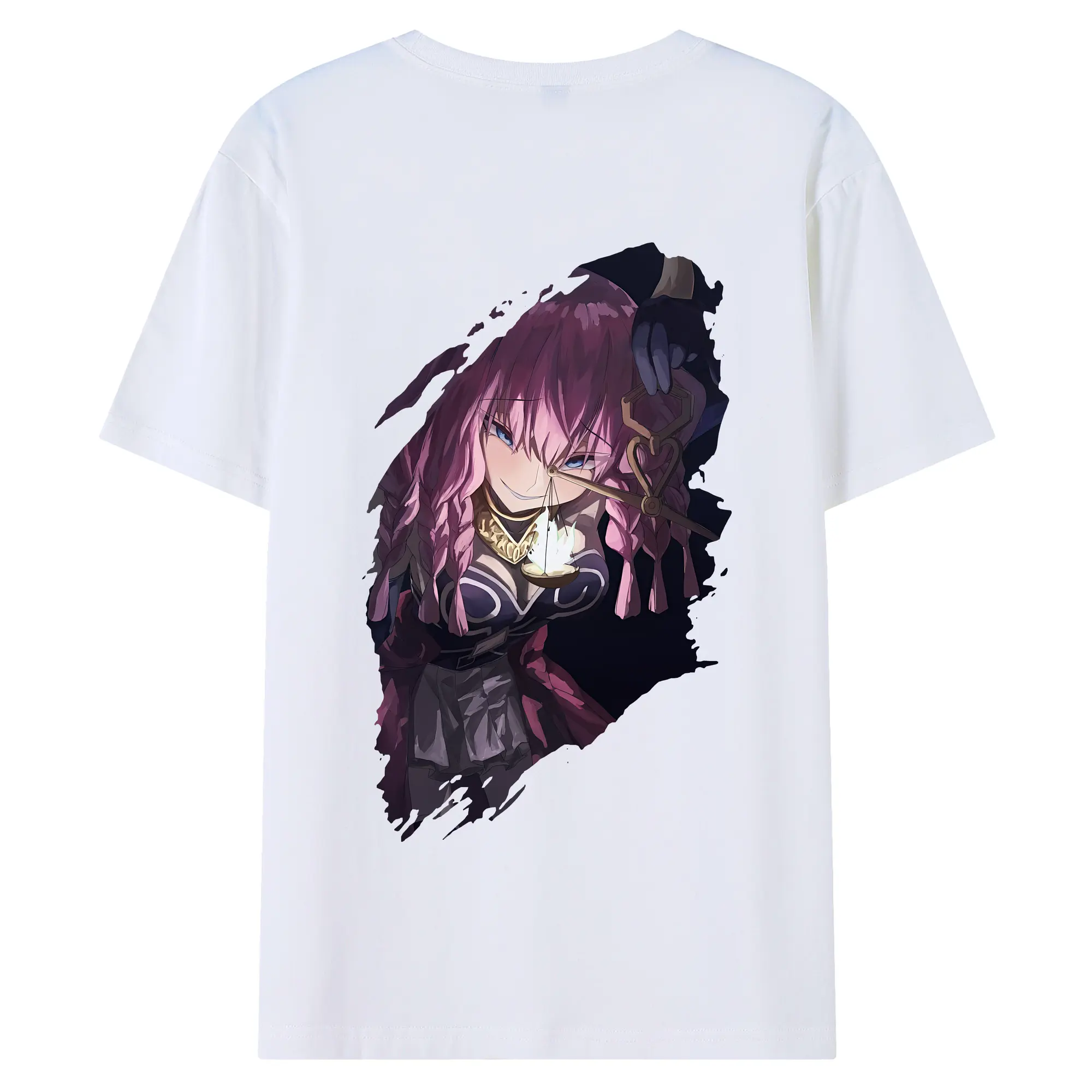 葬送のフリーレン（Frieren） グッズ,アウラ（Aura） - 綿100％ 半袖Tシャツ ・ バックプリント ・ 快適 通気性 ・ 日常使い 散歩 スポーツ用