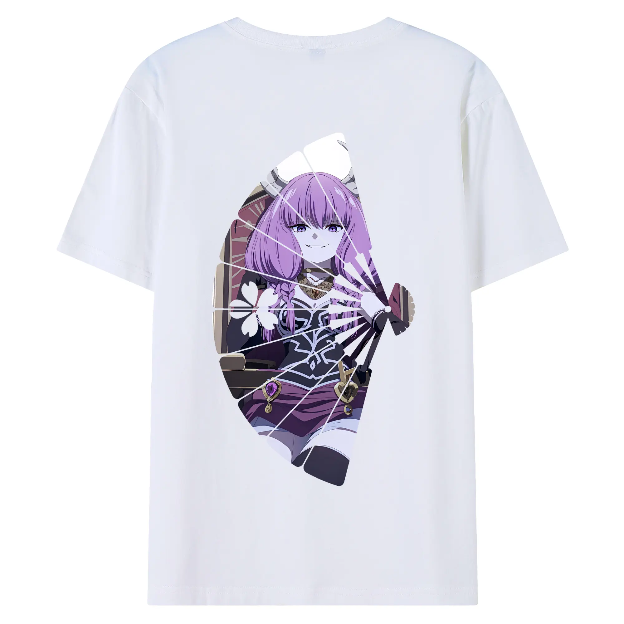 葬送のフリーレン（Frieren） グッズ,アウラ（Aura） - 綿100％ 半袖Tシャツ ・ バックプリント ・ 快適 通気性 ・ 日常使い 散歩 スポーツ用