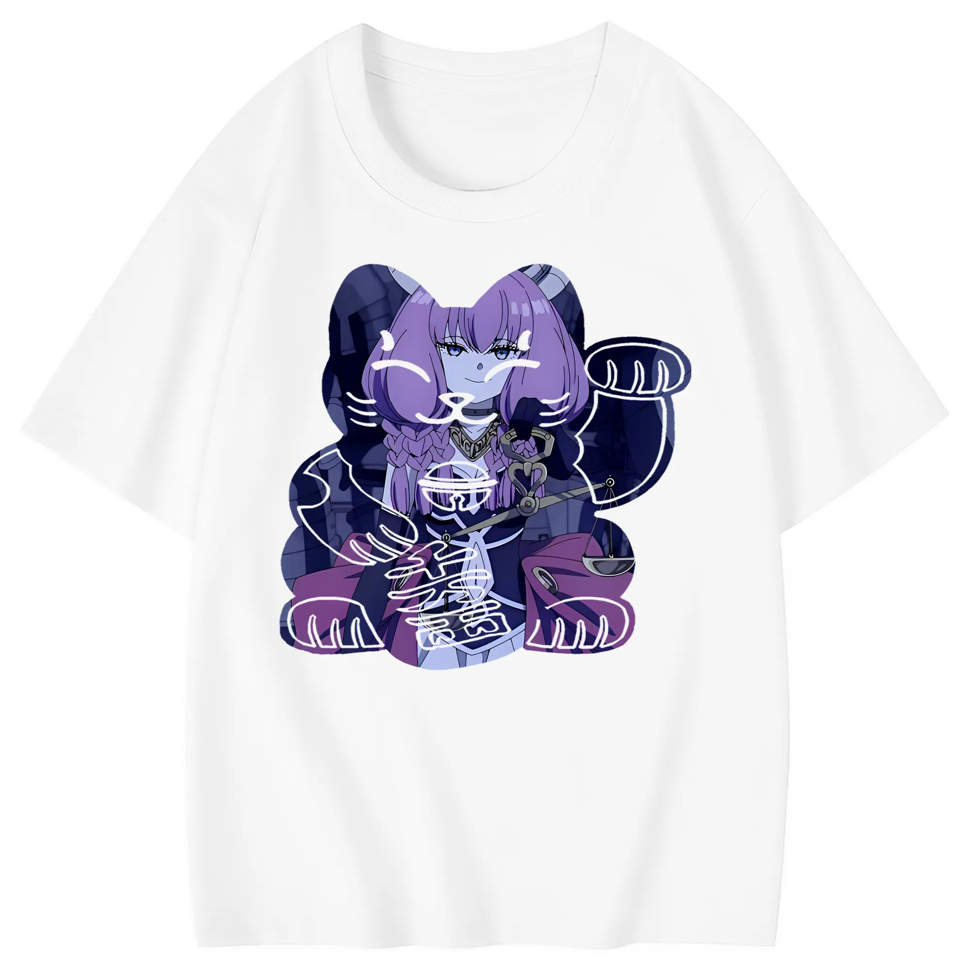 葬送のフリーレン（Frieren） グッズ,アウラ（Aura） - 綿100％ キッズTシャツ ・ フロントプリント ・ 快適 通気性 ・ スポーツ カジュアル 散歩用