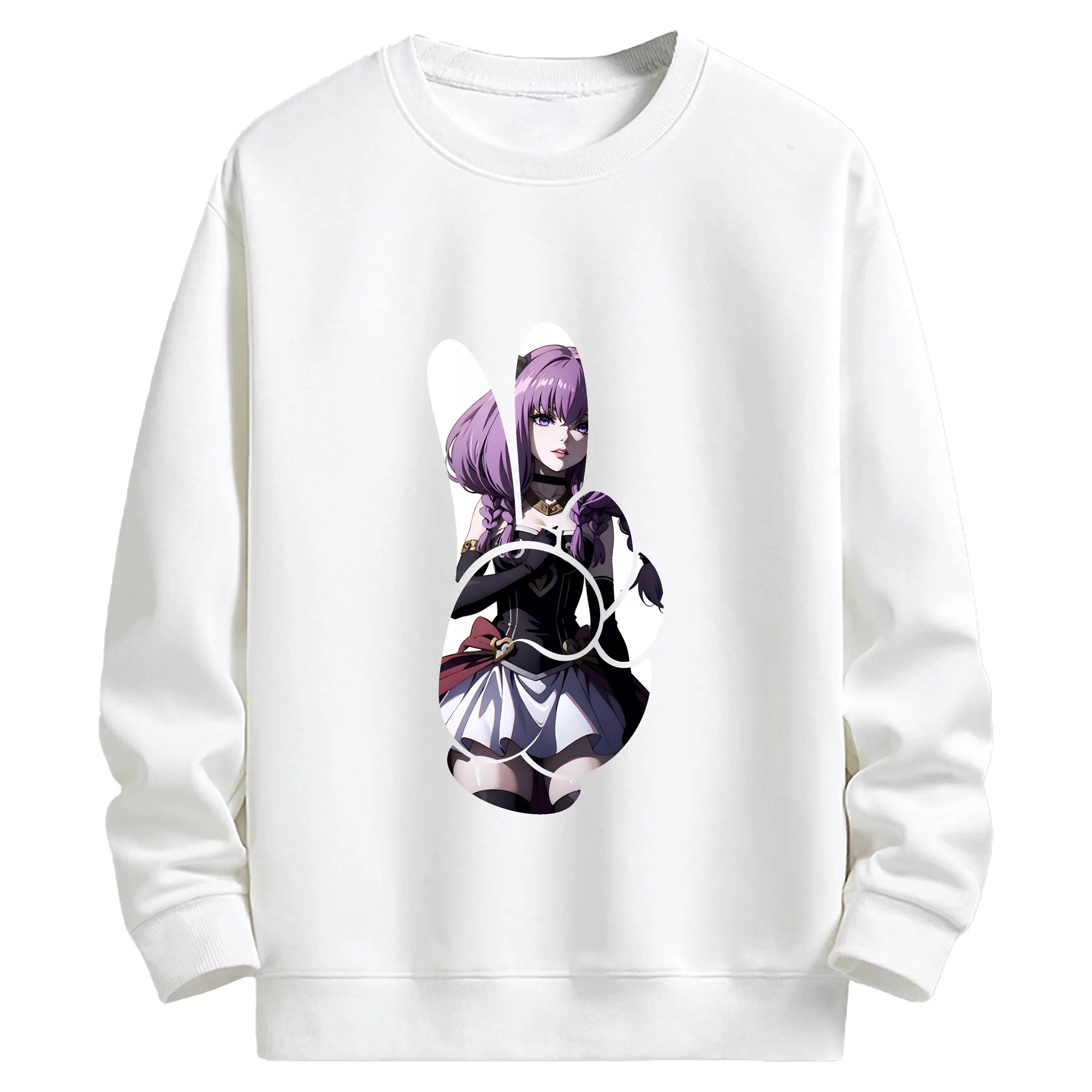 葬送のフリーレン（Frieren） グッズ,アウラ（Aura） - 高品質 クルーネック スウェット ・ コットン59％ ポリエステル41％ ・ ユニセックス 長袖 トレーナー ・ カジュアル デイリー スポーツ 散歩用