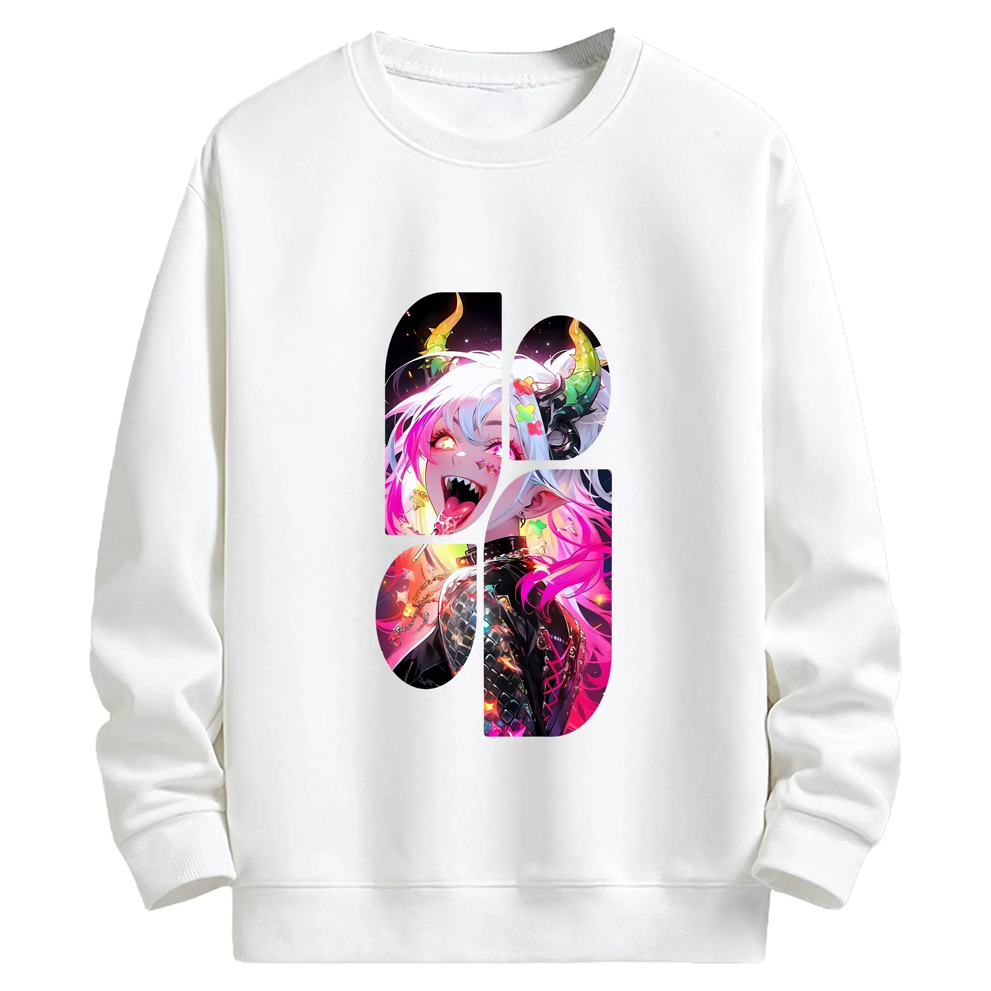 葬送のフリーレン（Frieren） グッズ,アウラ（Aura） - 高品質 クルーネック スウェット ・ コットン59％ ポリエステル41％ ・ ユニセックス 長袖 トレーナー ・ カジュアル デイリー スポーツ 散歩用