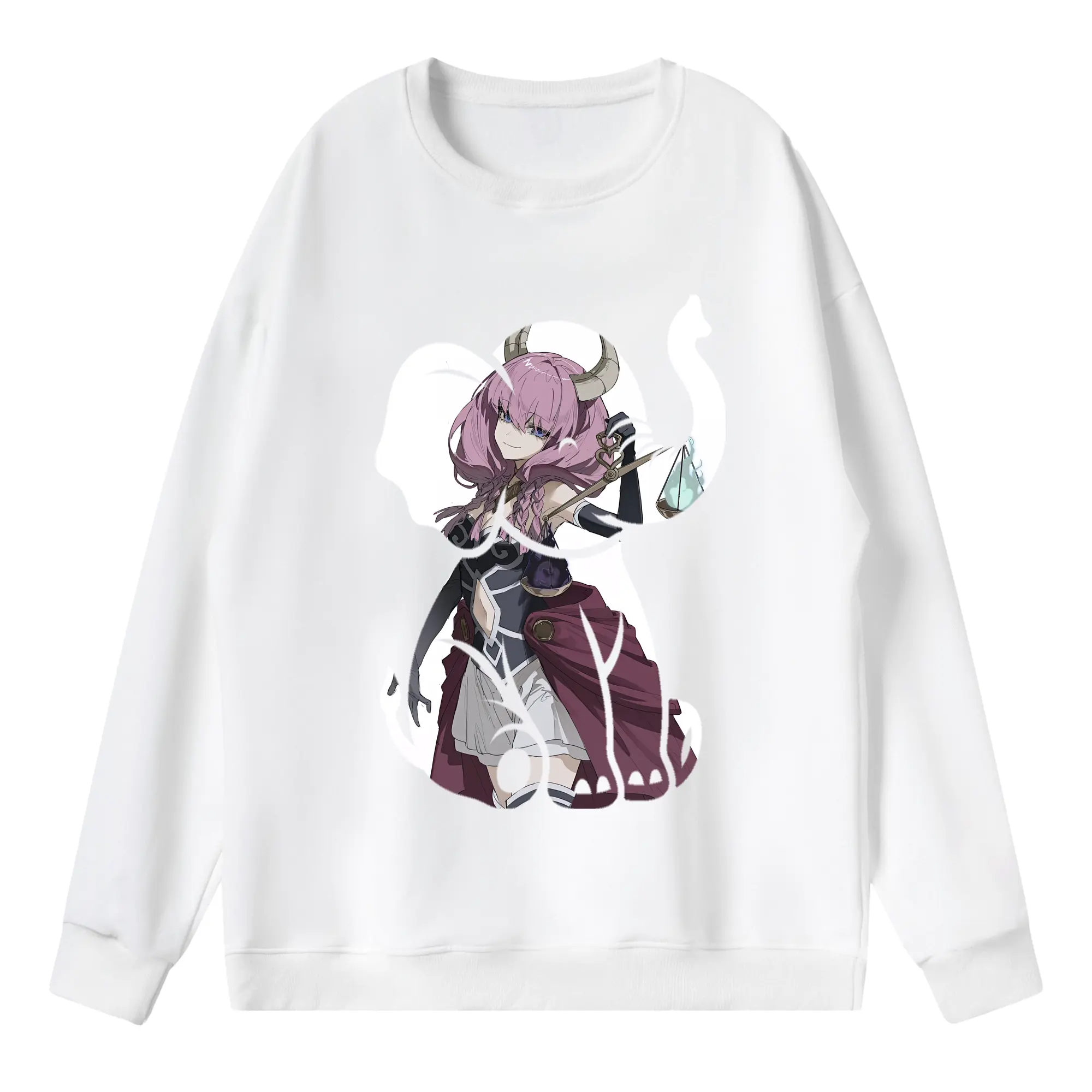 葬送のフリーレン（Frieren） グッズ,アウラ（Aura） - 薄手 クルーネック スウェット 裏毛260g · ポリエステル 春秋向け カジュアル 男女兼用 · トレーナー デイリー スポーツ 散歩に最適